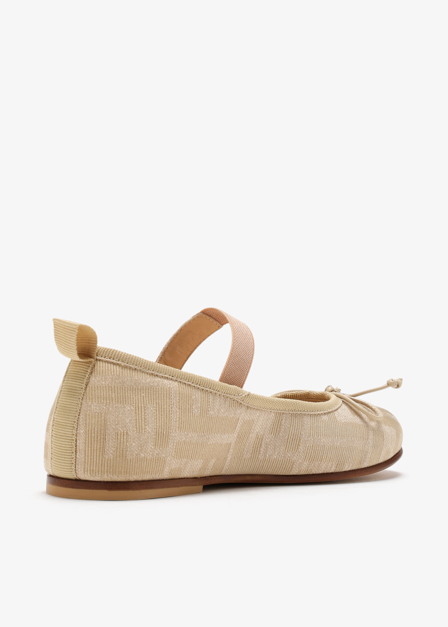 FENDI FF jacquard ballerinas for Girl - Beige in UAE | Level Shoes