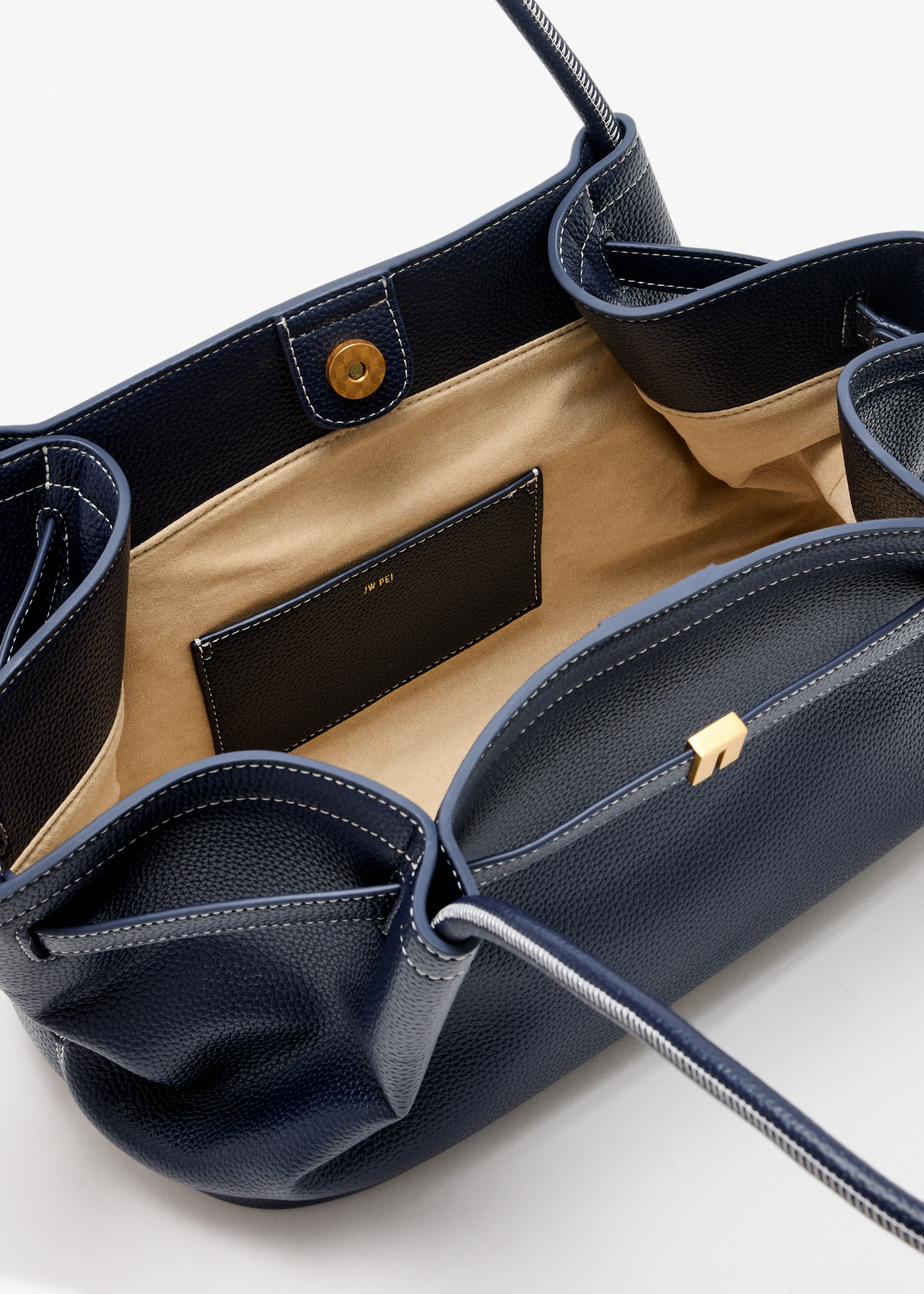 【Hana】 JW PEI Hana Wide tote bag for Women - Navy in USA | Level Shoes