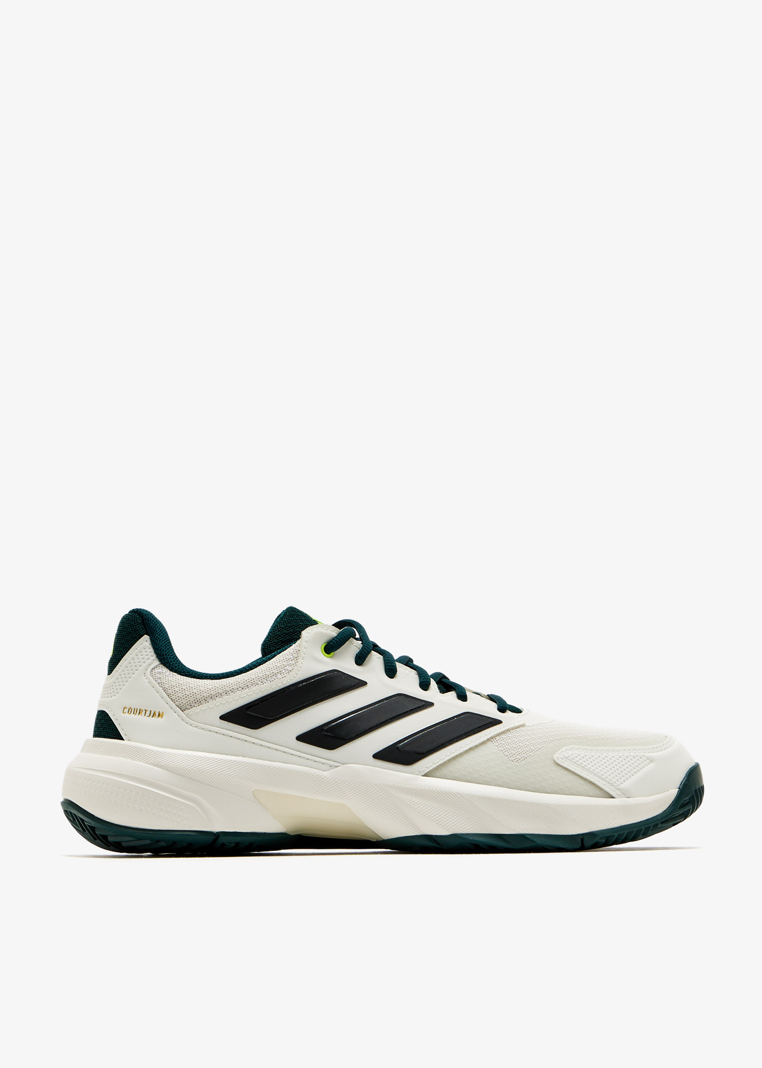 adidas Courtjam Control 3 男士白色网球鞋| Level Shoes
