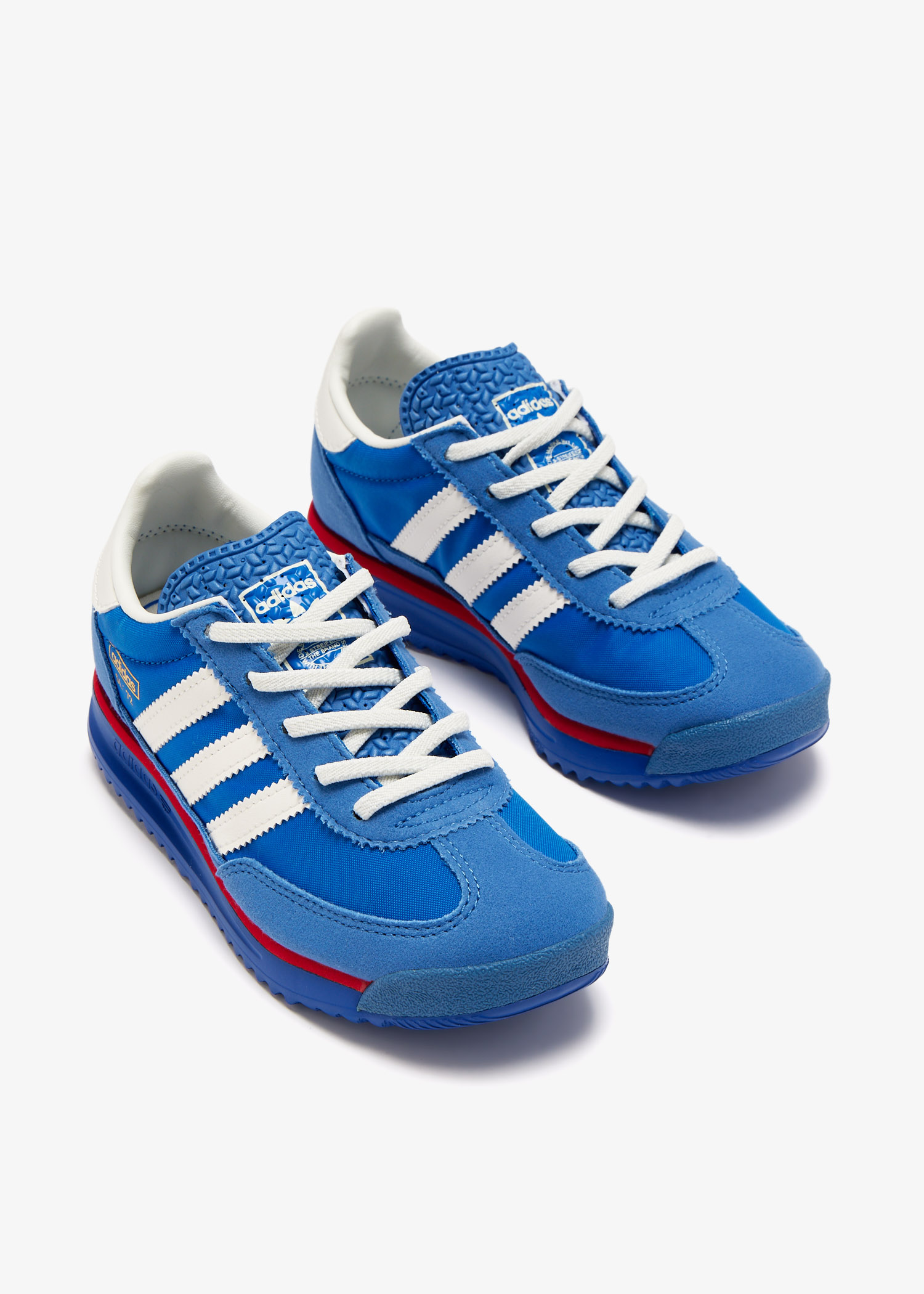 印南幽 adidas SL 72 RS 弹力鞋带运动鞋，专为男孩设计- 蓝色，阿联酋| Level