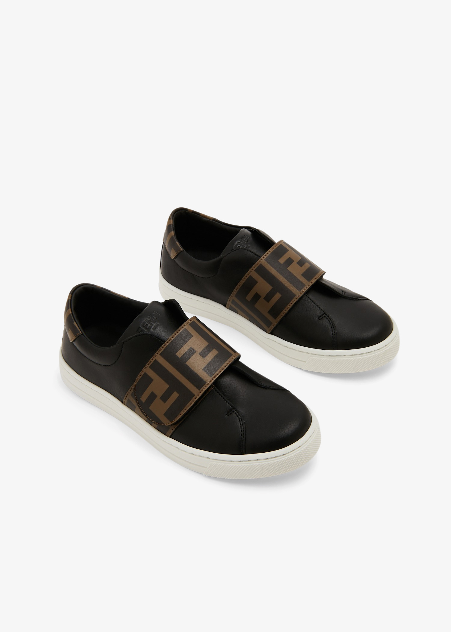 FENDI Leather low-top sneakers for Kids Unisex - Black in FENDI Leather low-top sneakers for Kids Unisex - Black in