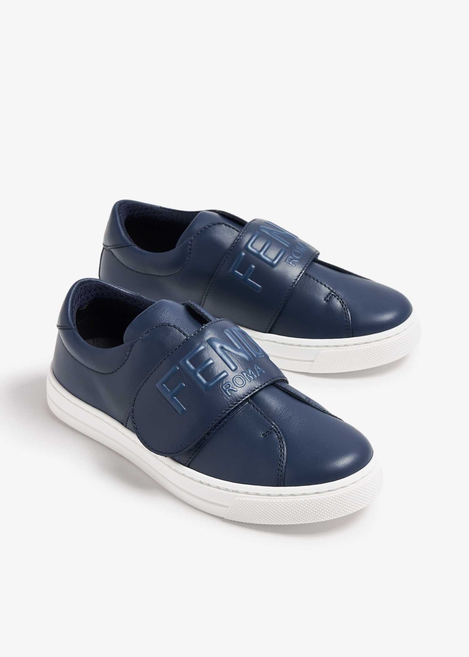 FENDI Logo sneakers for Kids Unisex - Blue in UAE | Level Shoes