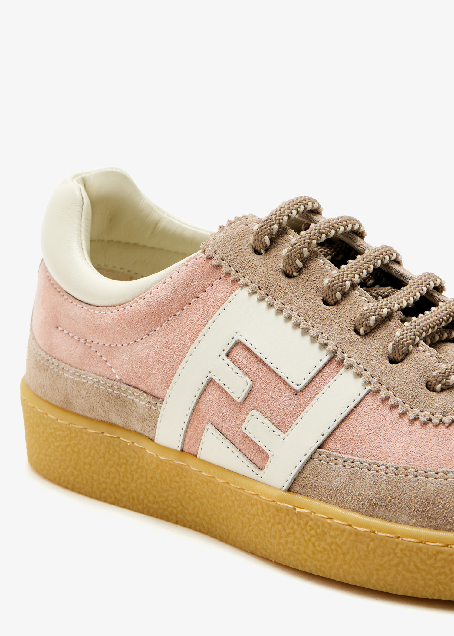 FENDI FF logo sneakers for Girl - Pink in UAE | Level Shoes