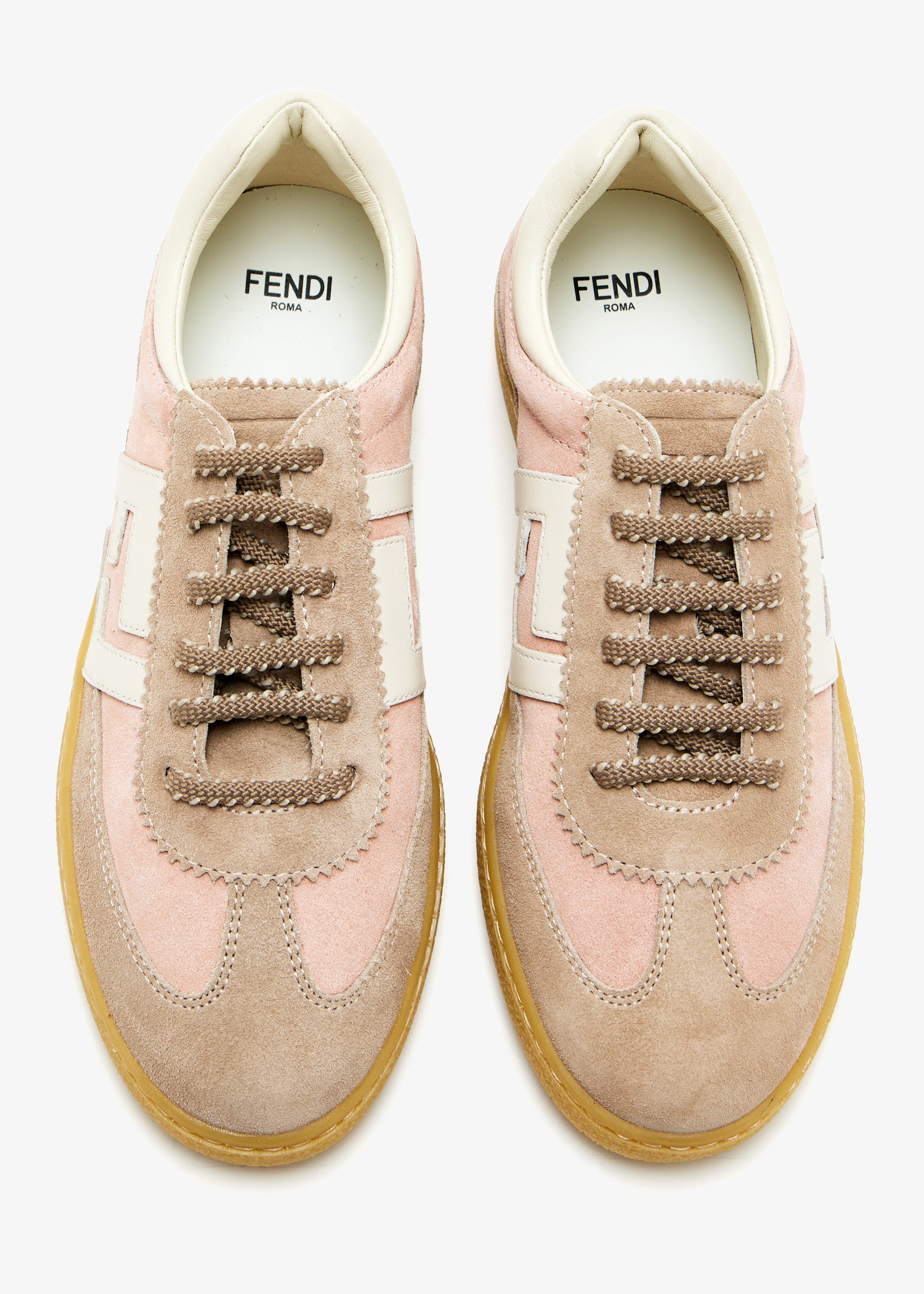 FENDI FF logo sneakers for Girl - Pink in USA | Level Shoes