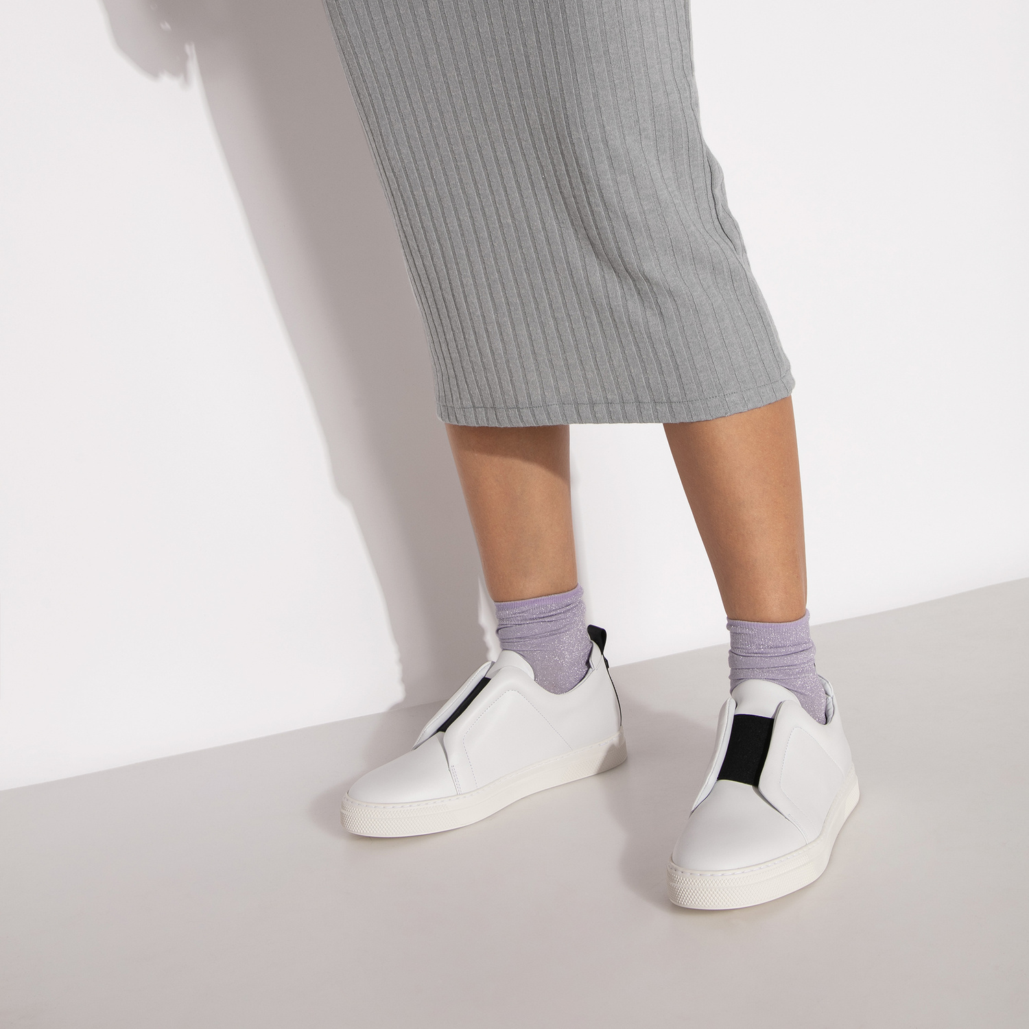 【PIERRE HARDY】SLIDER SNEAKERS SLIDER sneakers for women in black leather — PIERRE HARDY