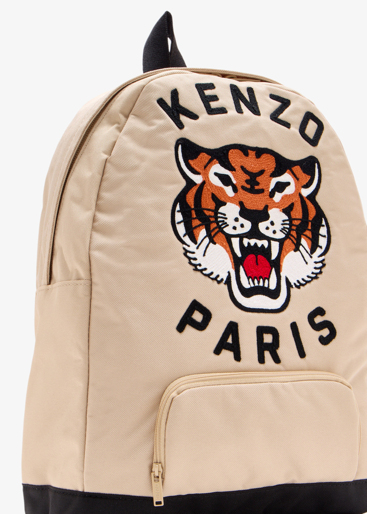 Kenzo Tiger logo patch backpack for Kids Unisex - Beige in UAE 