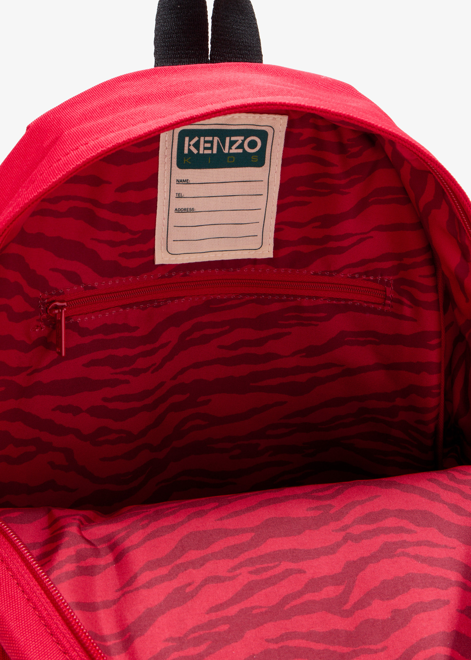 Kenzo Tiger logo patch backpack for Kids Unisex - Red in UAE 