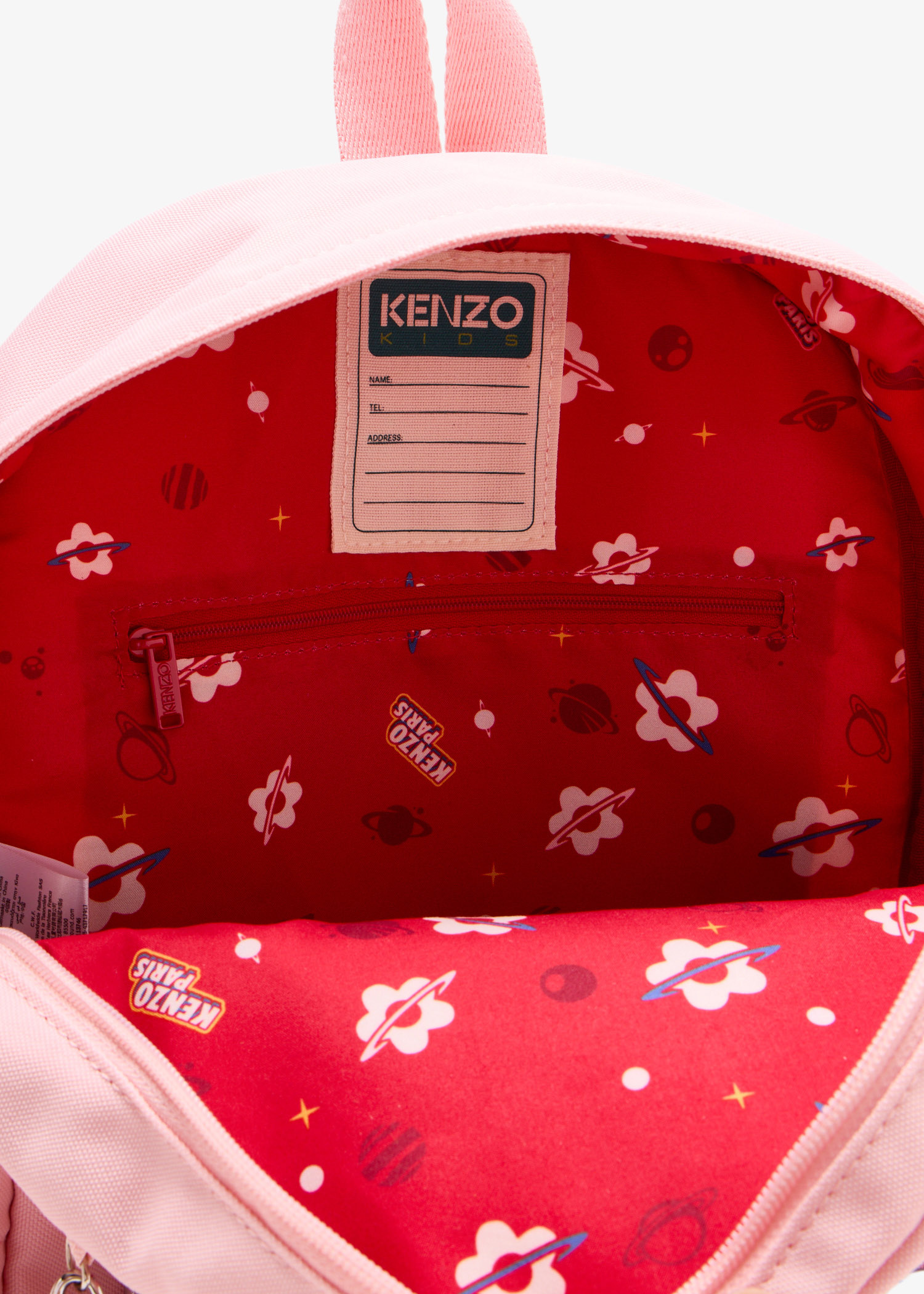 Kenzo Floral logo backpack for Kids Unisex - Pink in UAE