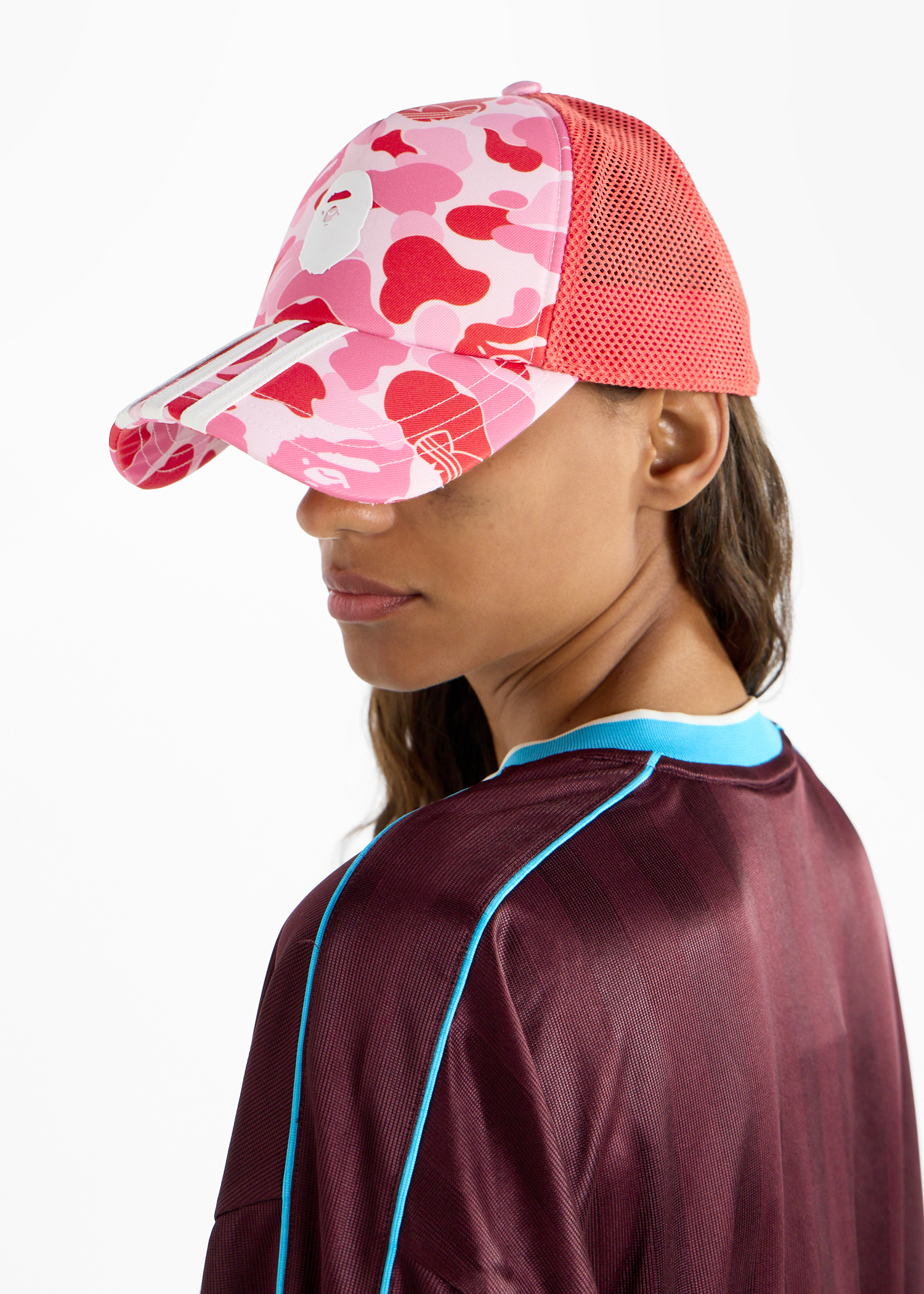 adidas x BAPE Trucker cap for ADULT-UNISEX, Men, Women - Pink in