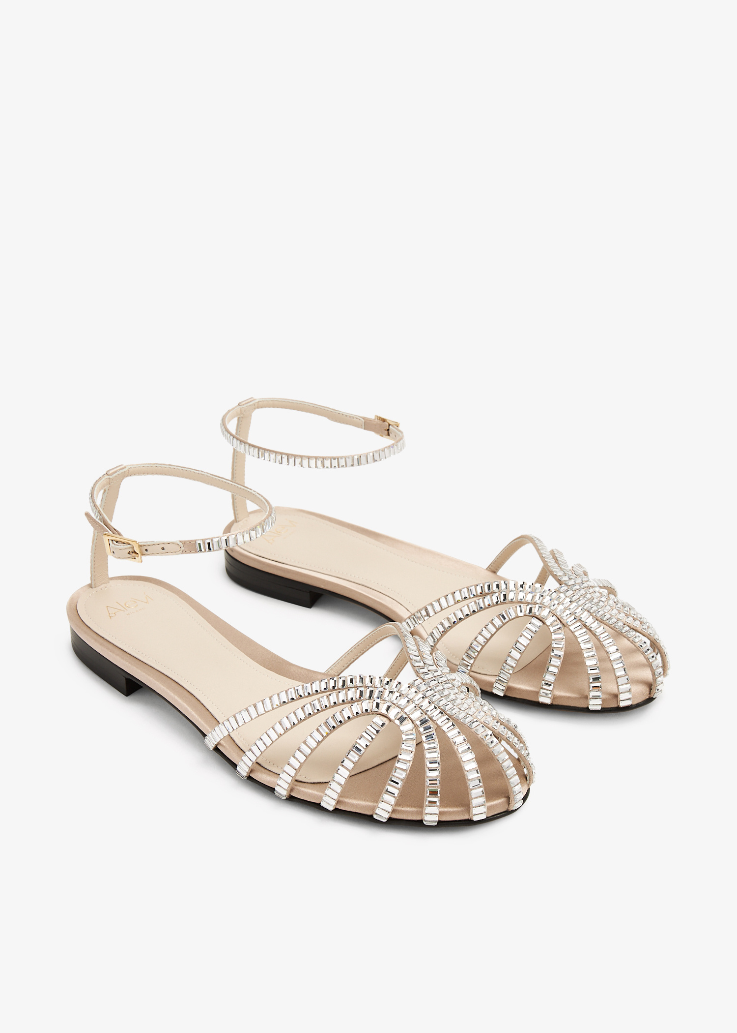 Alevì Milano Rebecca caged sandals for Women - Beige in UAE