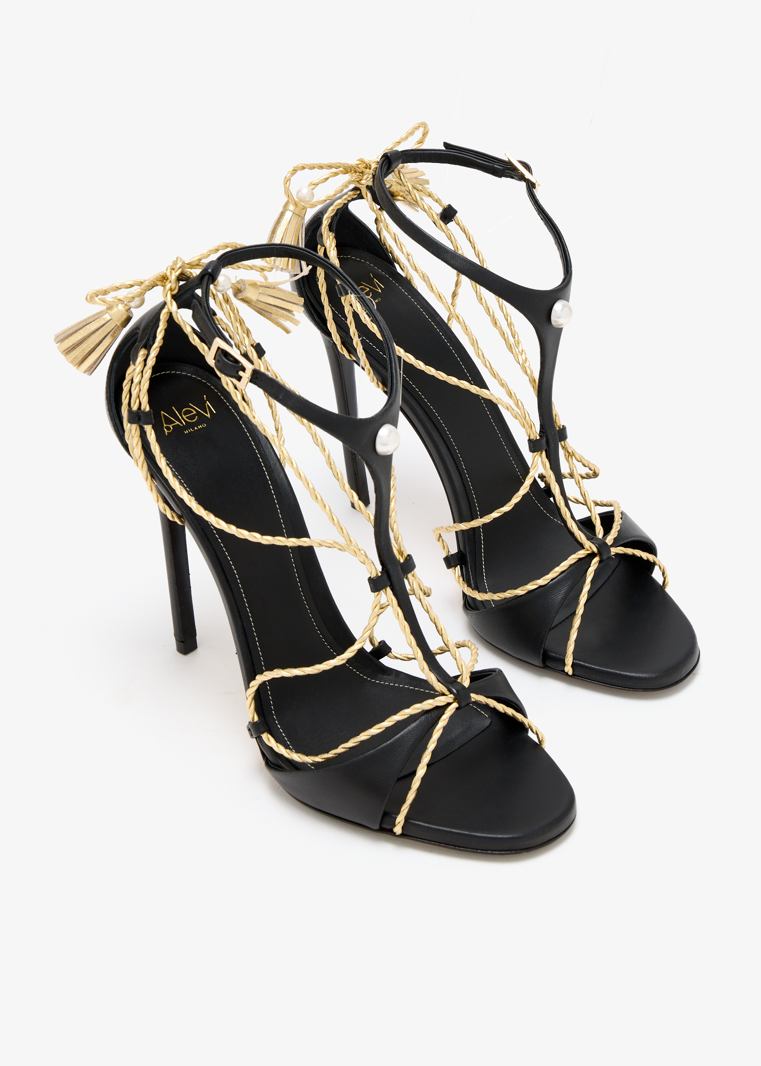 サンダル・ミュール Alevi MILANO Alevi Milano Caterina Patent Sand Leather Women 38.5 EUR