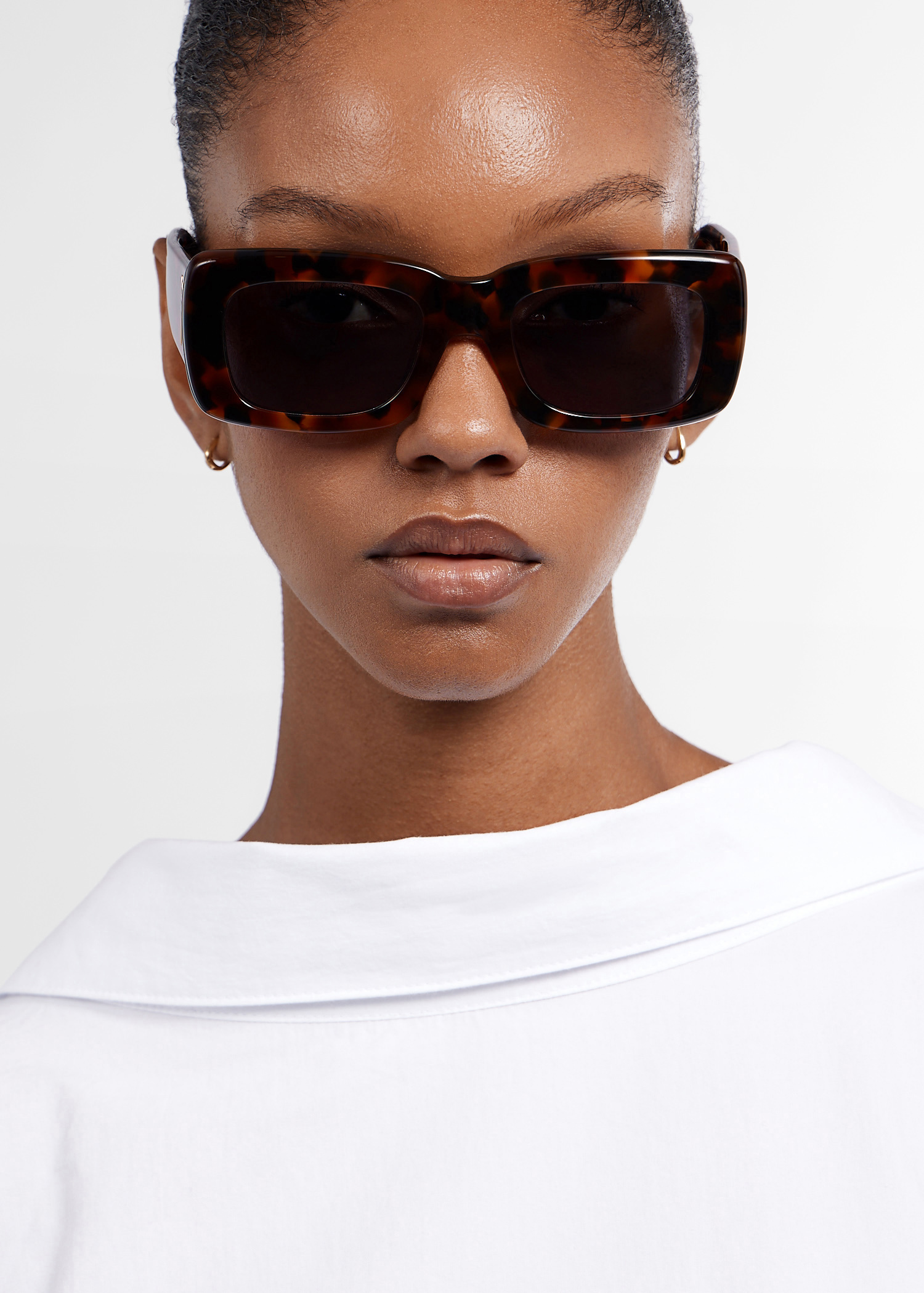 Linda Farrow x The Attico Marfa sunglasses for Women - Brown