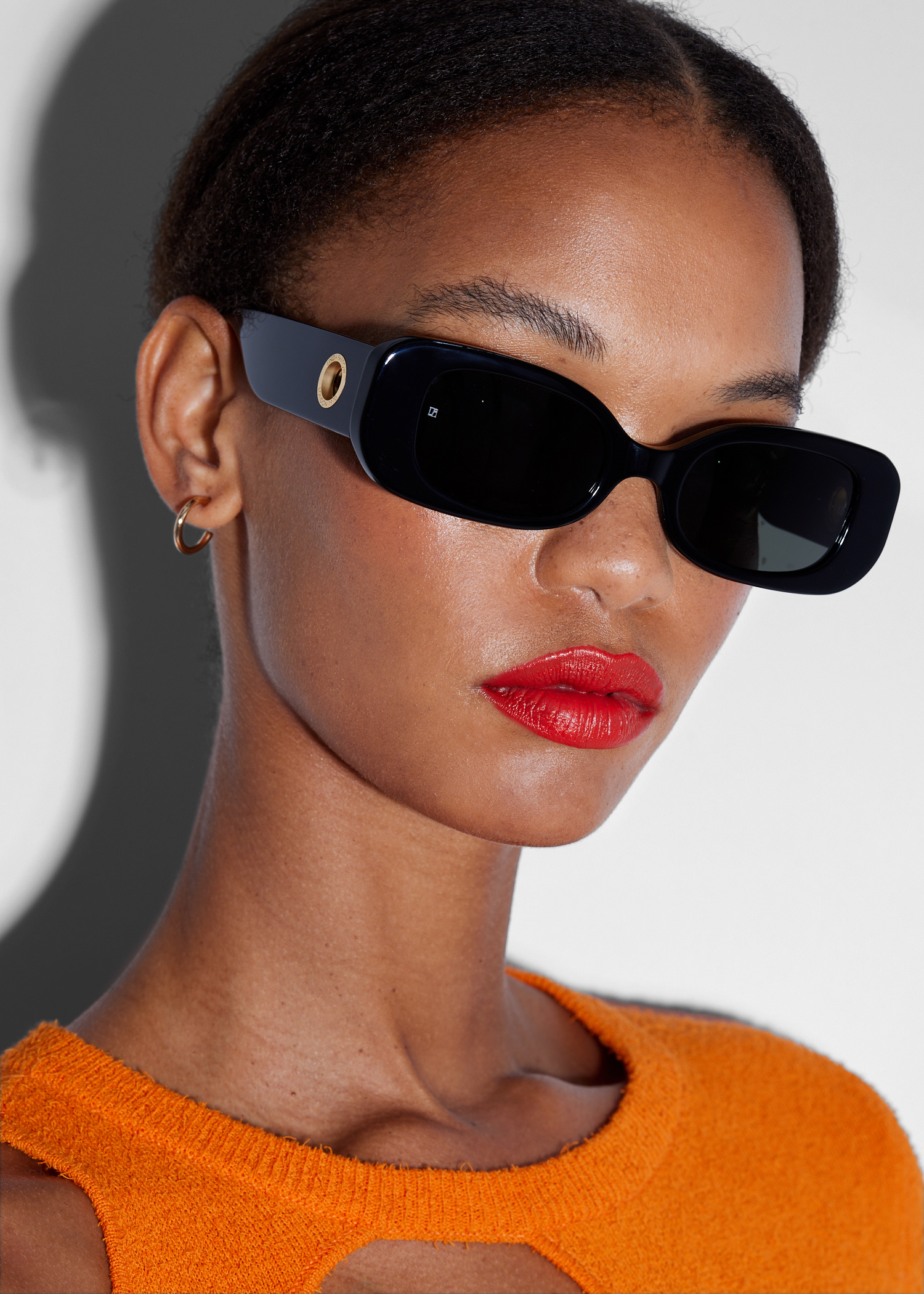 サングラス Linda Farrow SS25 Woman SUNGLASSES (LFL1297C1SUN 01 BLACK) Dunaway Sunglasses in Black by LINDA FARROW