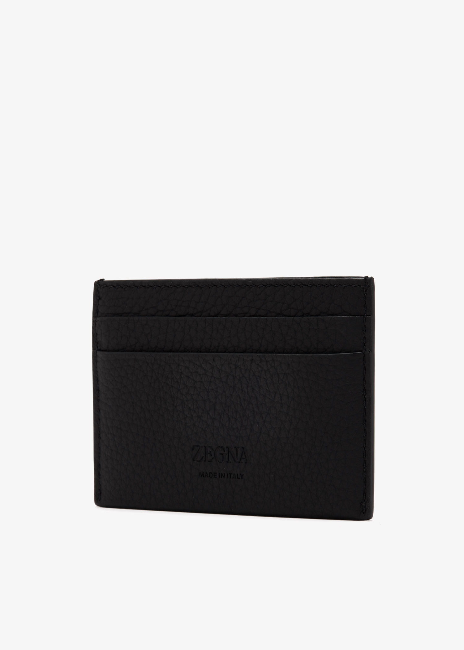 ZEGNA Logo card case for Men - Black in KSA | Level Shoes