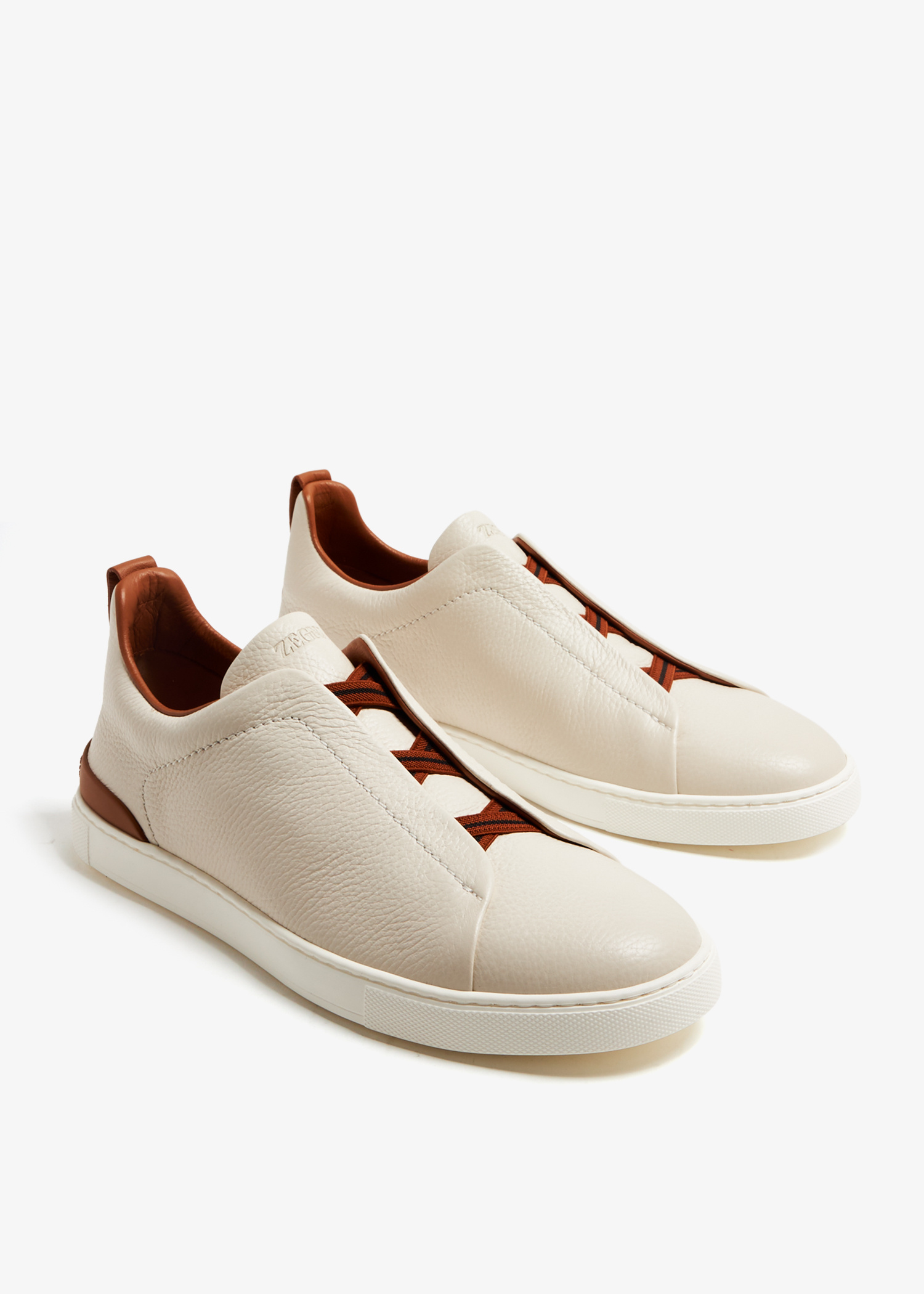 ZEGNA Triple Stitch™ sneakers for Men - Cream in UAE | Level