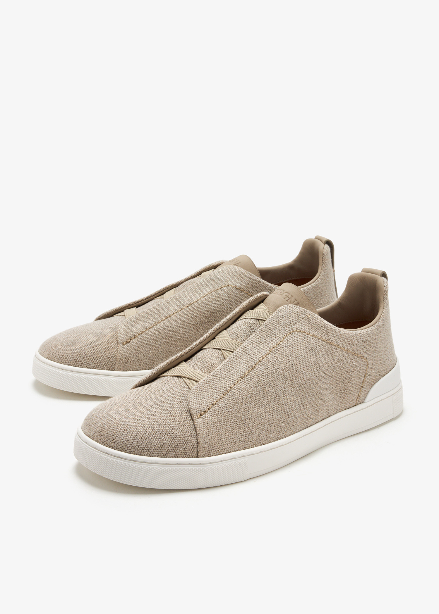 ZEGNA Triple Stitch sneakers for Men - Grey in UAE | Level Shoes