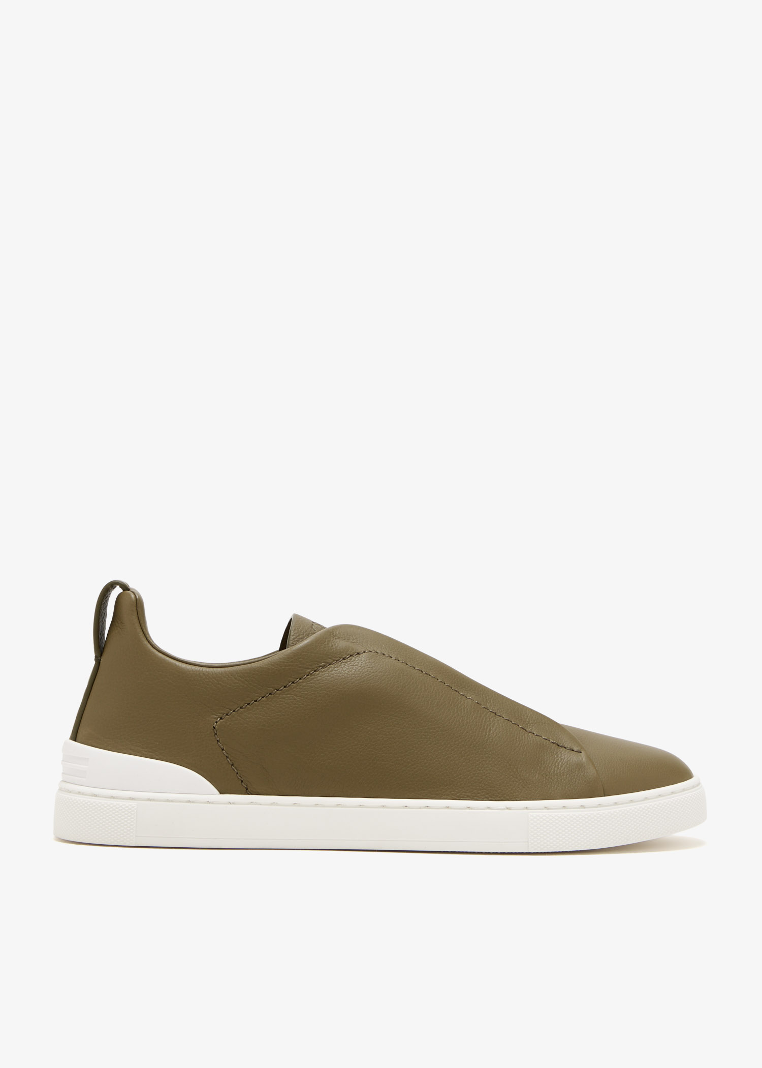 ZEGNA Triple Stitch™ SECONDSKIN 运动鞋男士- 卡其色| Level Shoes