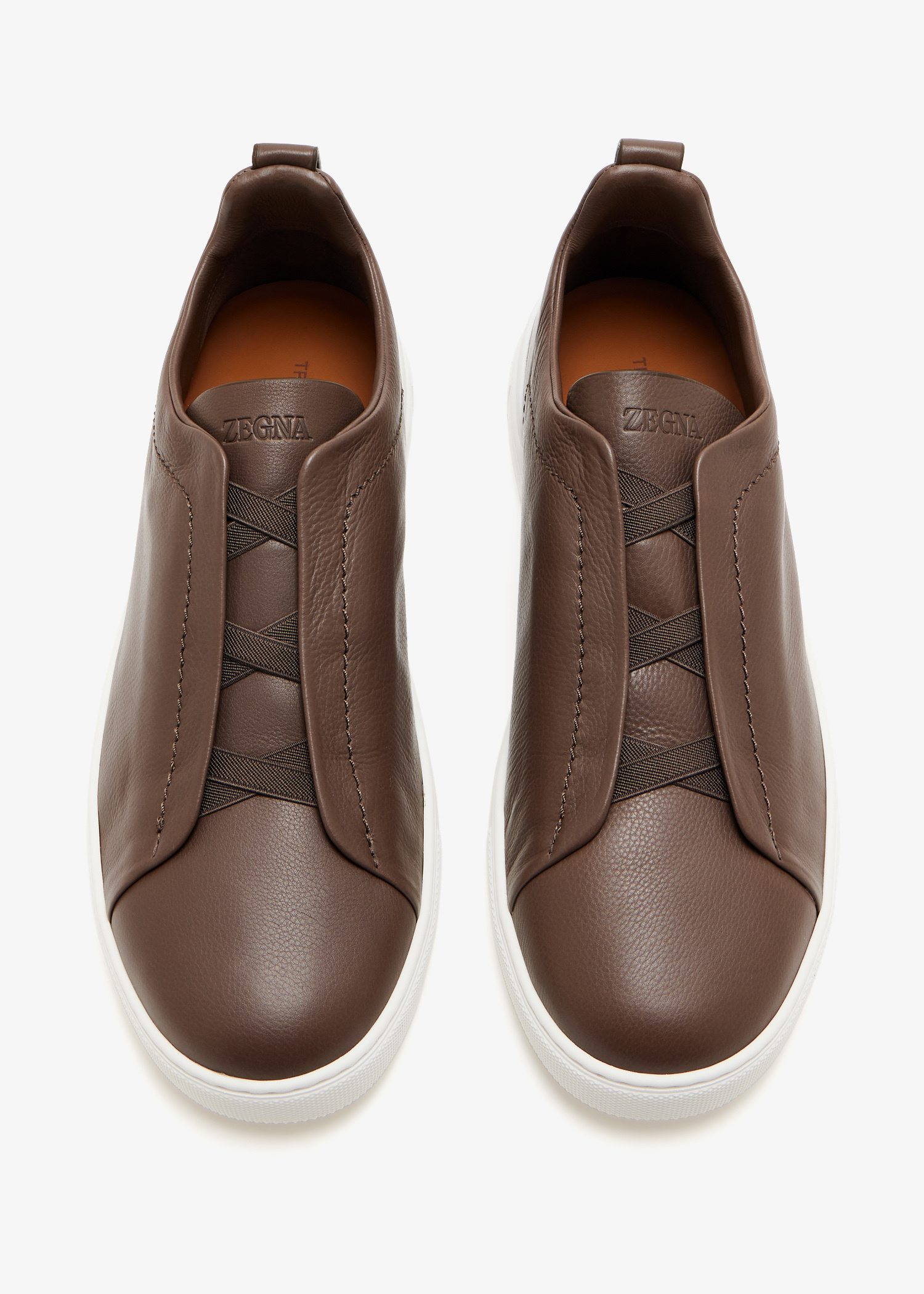 ZEGNA Triple Stitch™ SECONDSKIN sneakers for Men - Brown in UAE