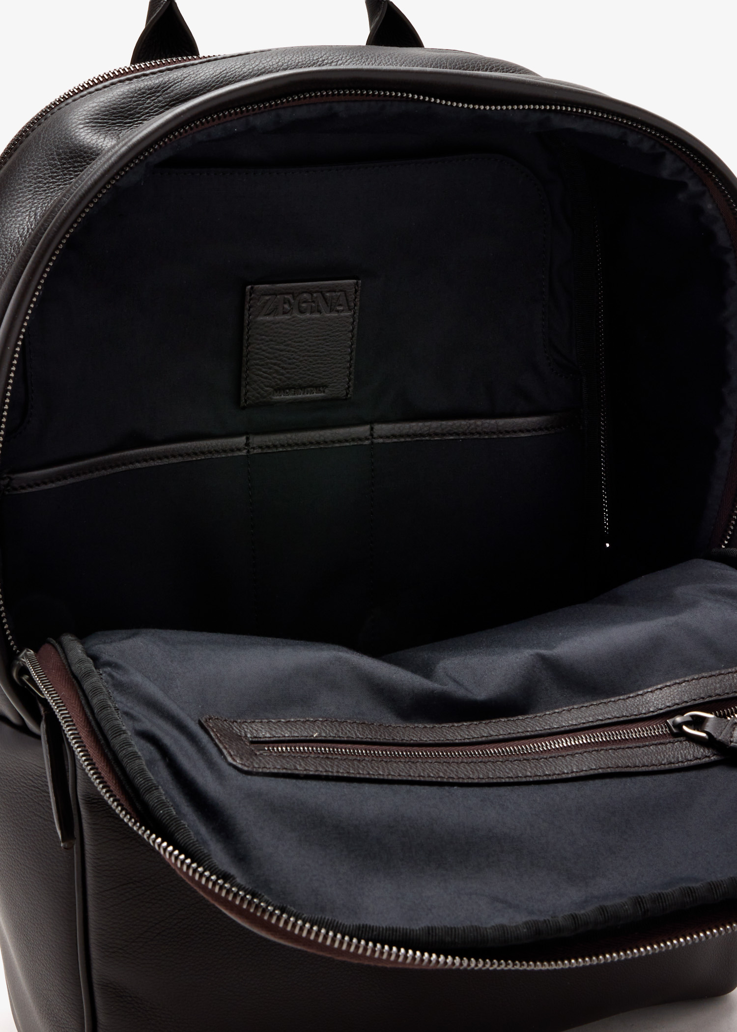 ZEGNA SECONDSKIN Hoodie backpack for Men - Brown in KSA | Level Shoes