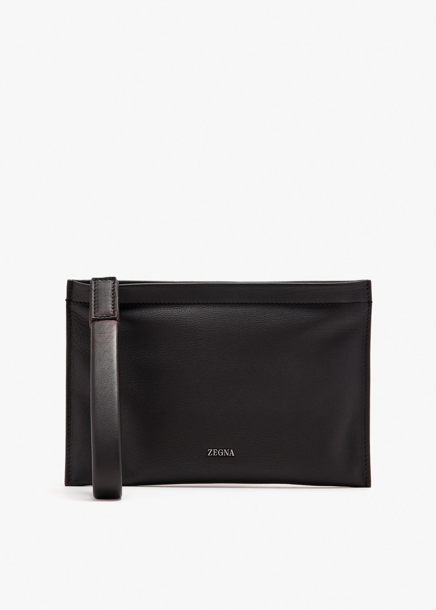 ZEGNA SECONDSKIN mini pouch for Men - Brown in KSA | Level Shoes