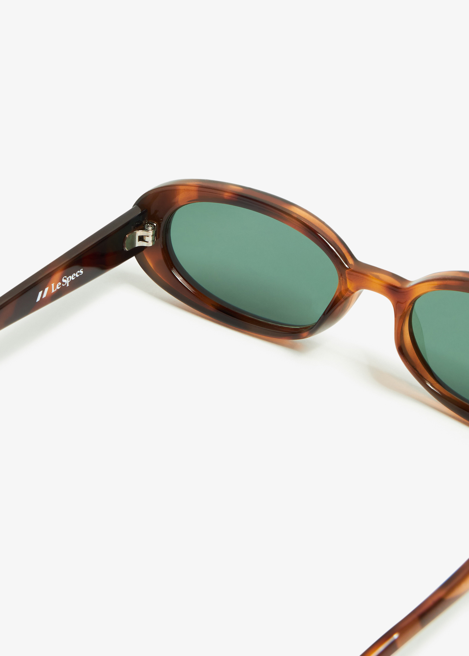 Le Specs Outta Love - Tortoise Shell Sunglasses with Green Lenses Outta Love Wide Fit Tort Uni-Sex Oval Sunglasses | Le Specs main image 2