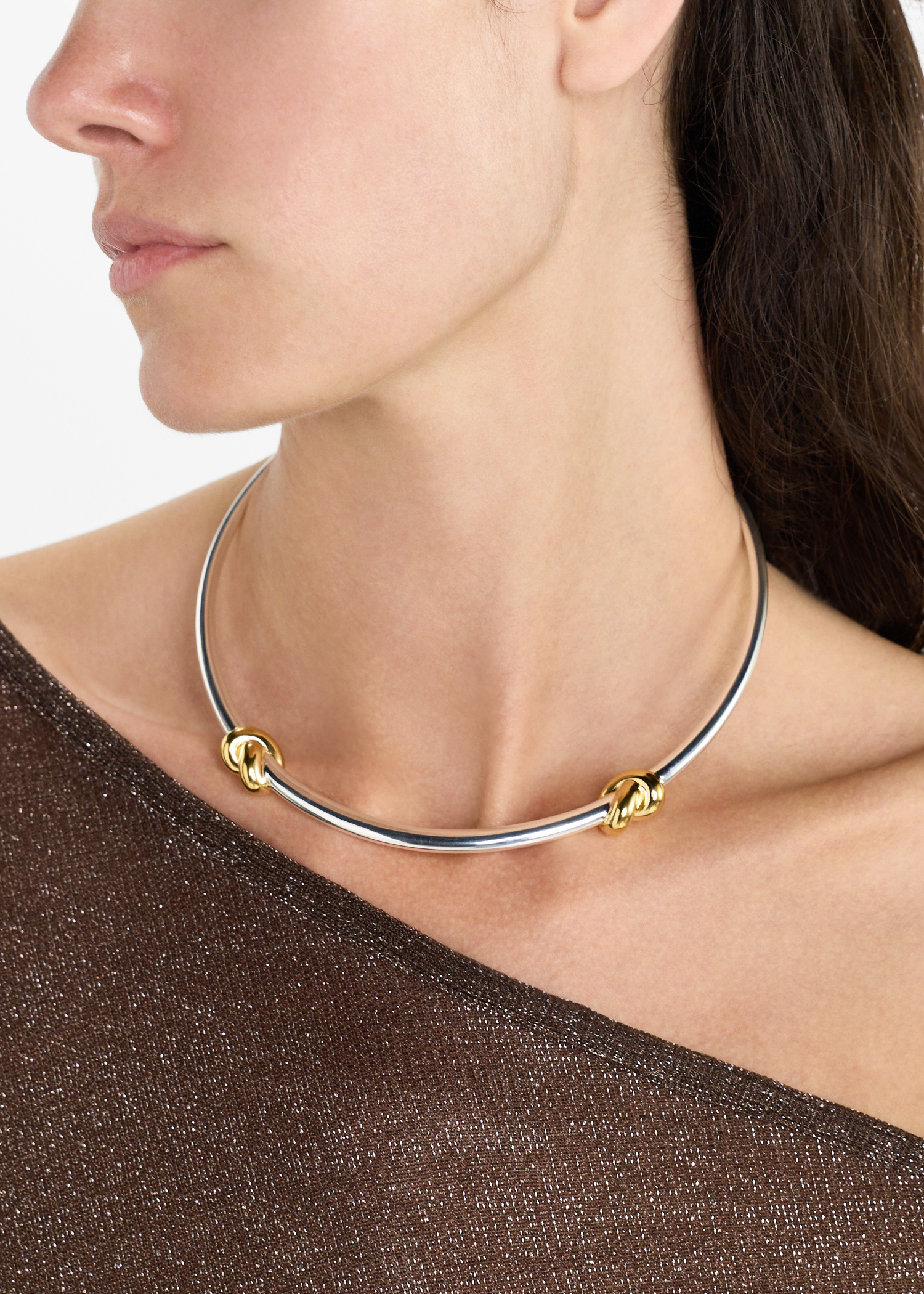 Missoma x Lucy Williams Knot Torque necklace for Women - Gold in