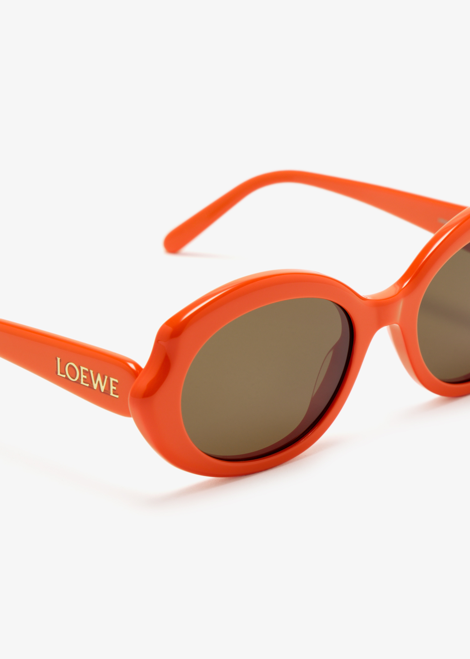 LOEWE Slim round sunglasses for Women - Orange in USA 