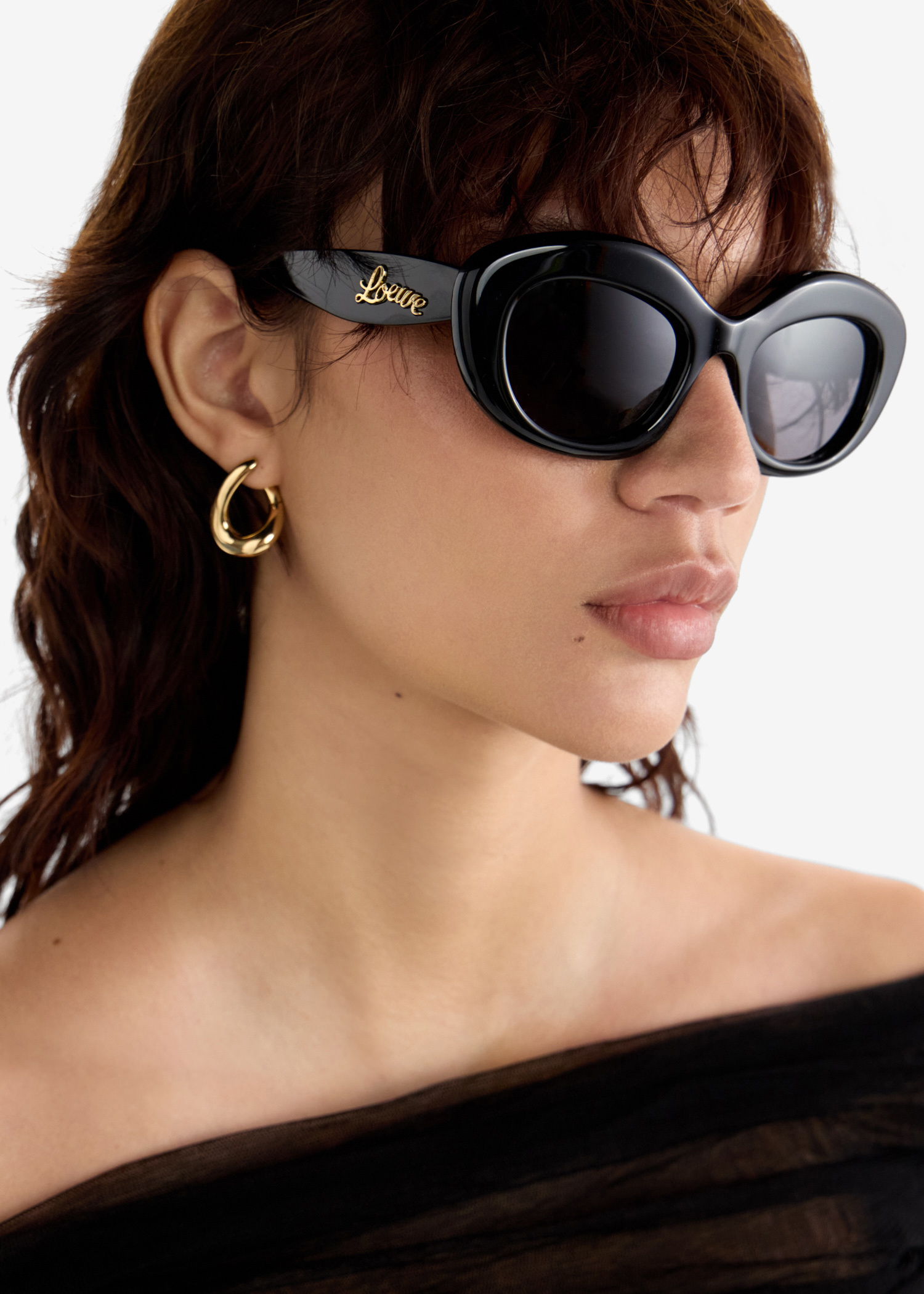 サングラス LOEWE Woman Sunglasses Black LW40153I 01A LOEWE Curvy cat-eye sunglasses for Women - Black in UAE