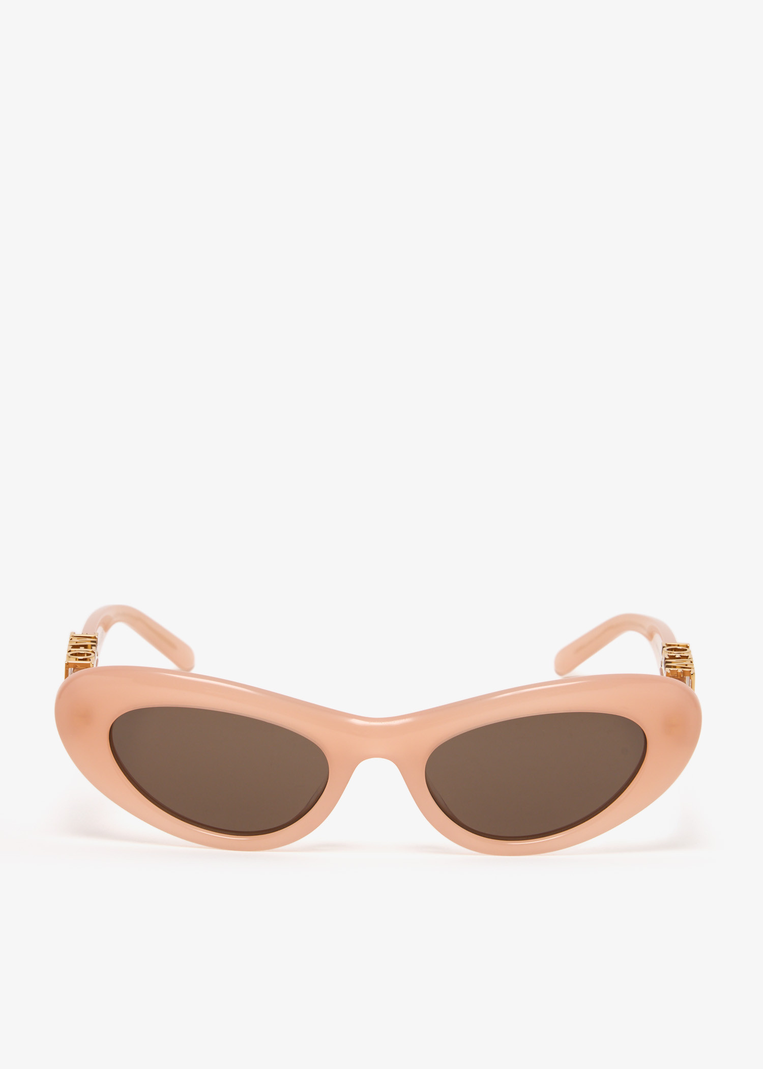 Loewe LW40156U 72E Sunglasses Shiny Pink Cat Eye Frame, Brown Lenses Loewe NEW LW40156U 72E, LOEWE SUNGLASSES NUDE CAT EYE  main image 4