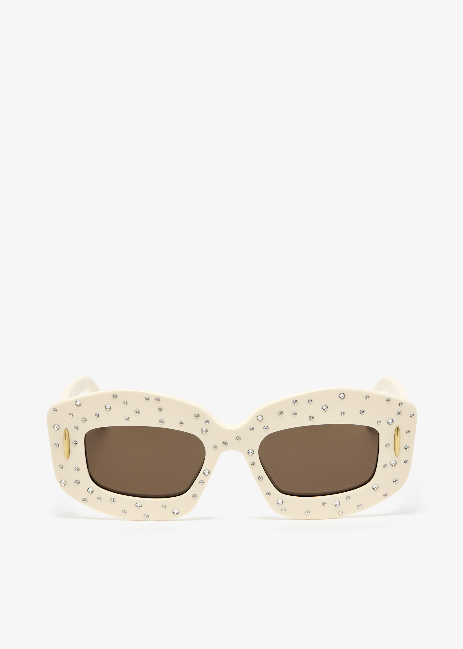 Loewe Sunglasses with Cream Frame Loewe Loewe LW4114IS 25E Sunglasses Ivory Rectangle Frame  main image 4
