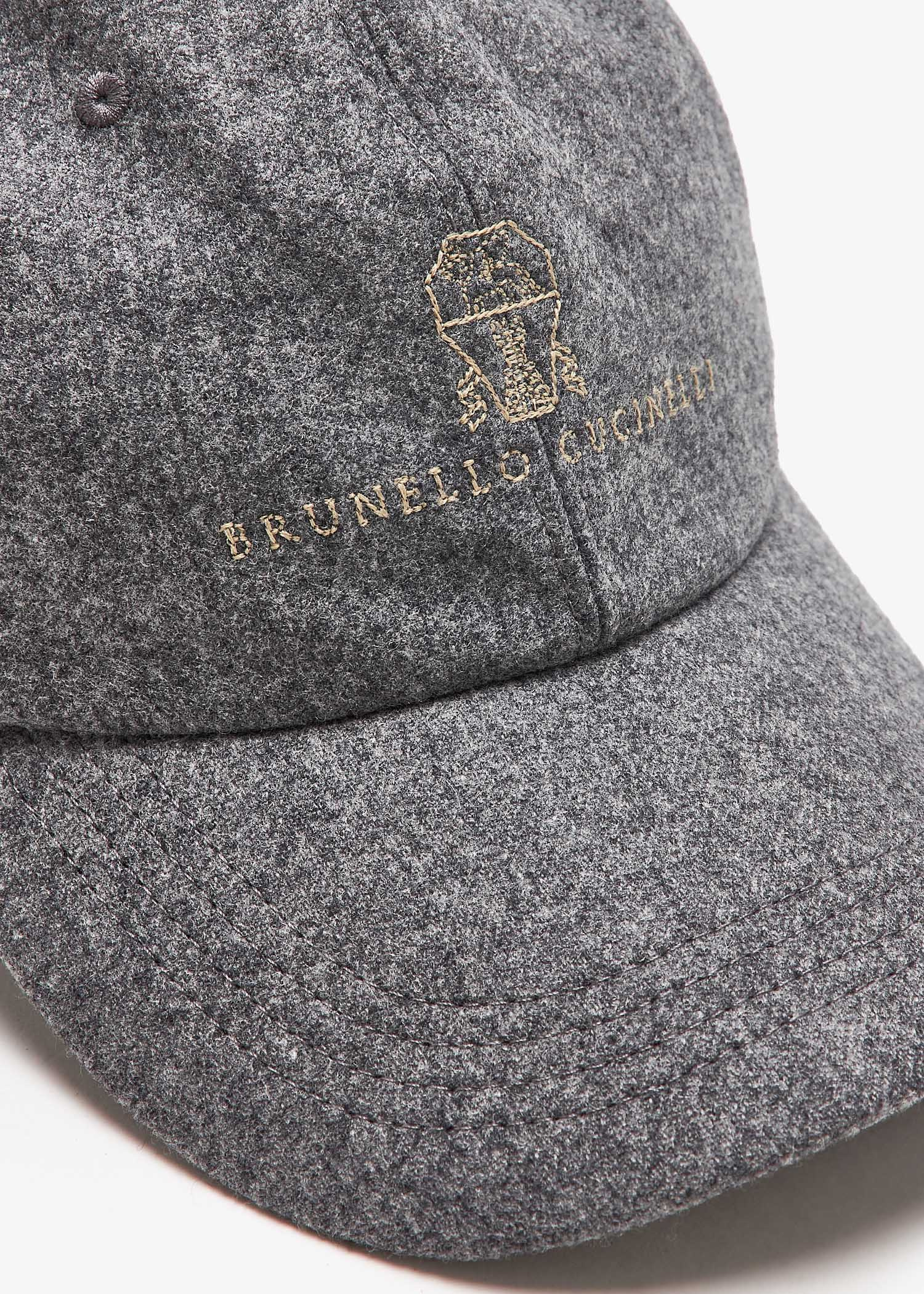 BRUNELLO CUCINELLI スパークリング キャップ Sparkling baseball cap with monili for Woman in Cool Beige