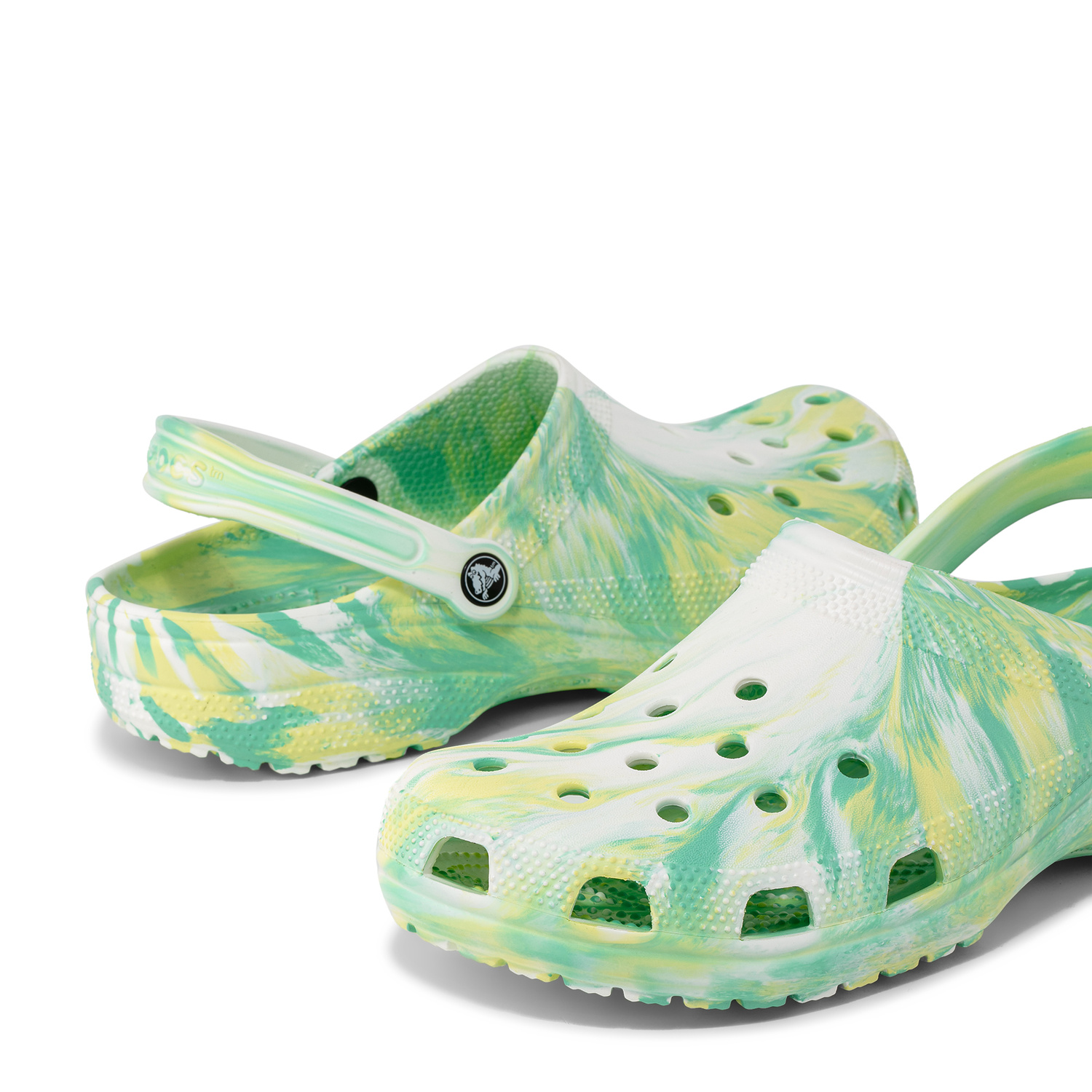 Crocs Classic marbled clogs for Men - Green in USA | Level Shoes display picture 3