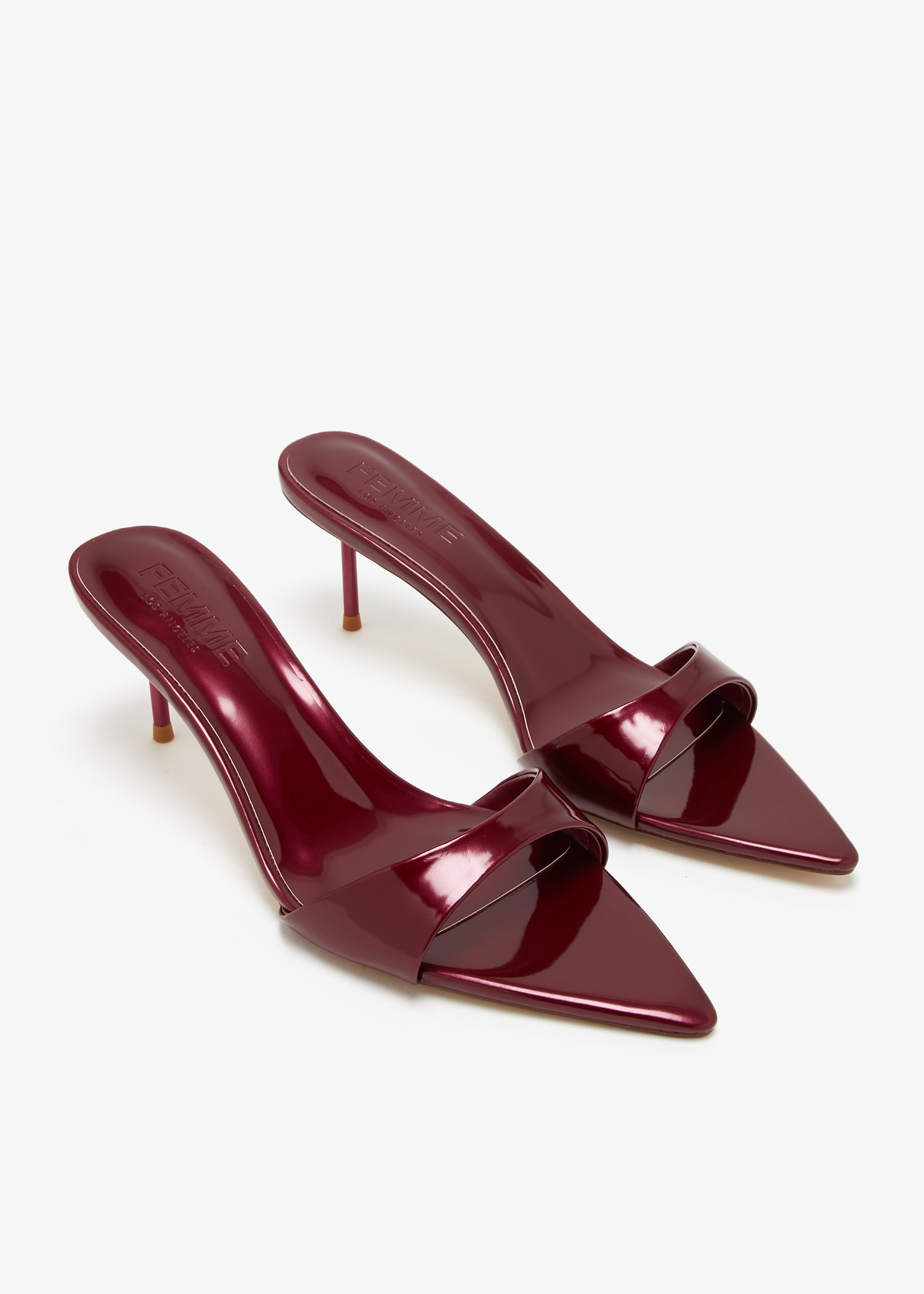サンダル・ミュール Marquise Sandals - Carel - Leather - Burgundy Kina - Burgundy patent leather Mary Janes pumps | Carel Paris