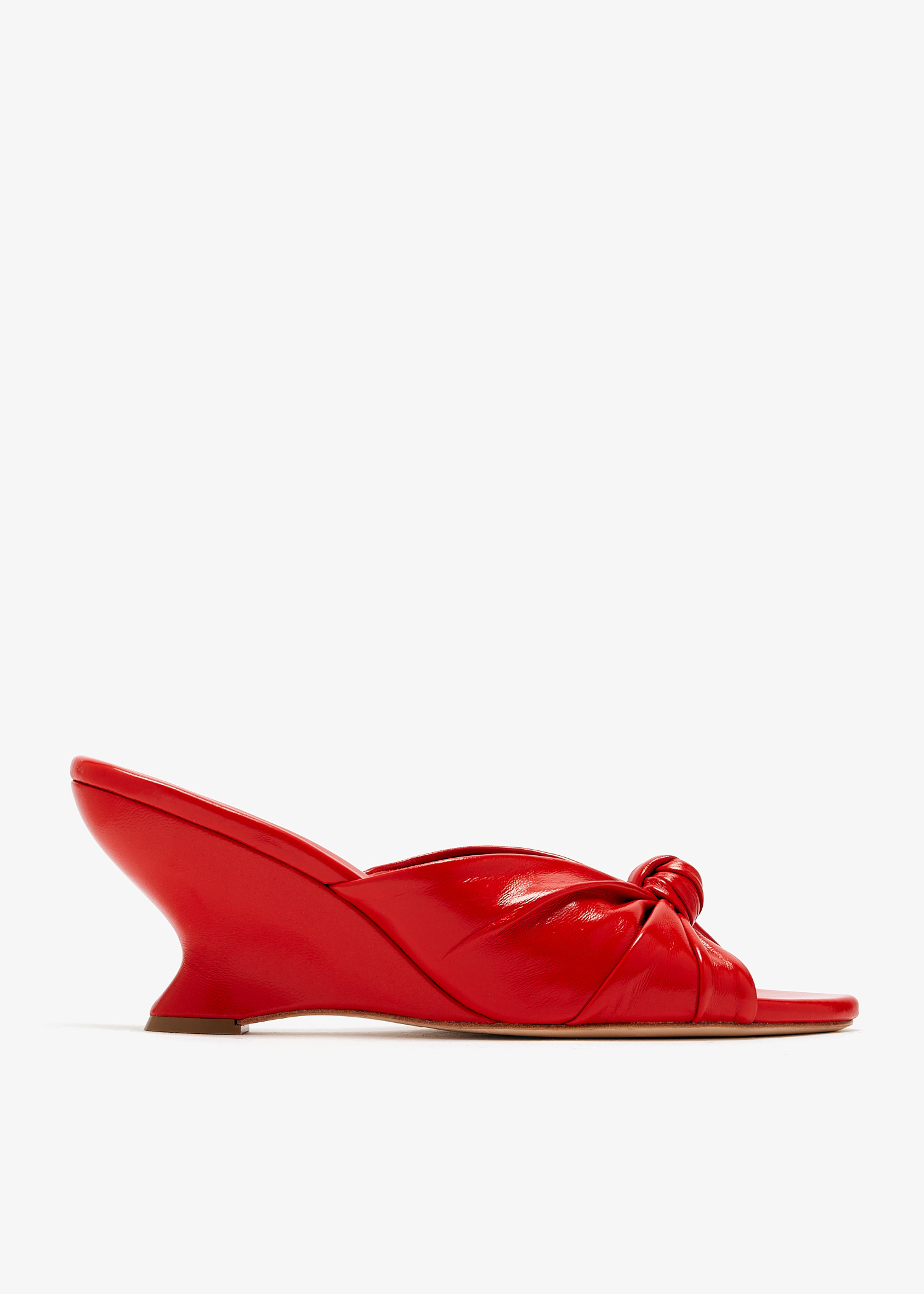 Loeffler Randall Marsy Knot wedge mules for Women - Red in USA
