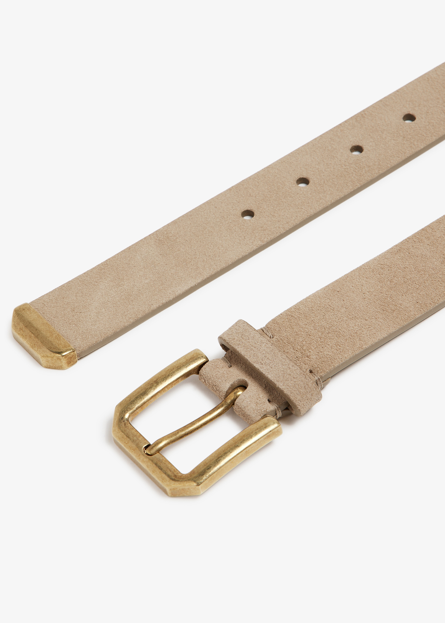 アクセサリーその他 BRUNELLO CUCINELLI SUEDE THIN BELT Suede belt in beige - Brunello Cucinelli | Mytheresa