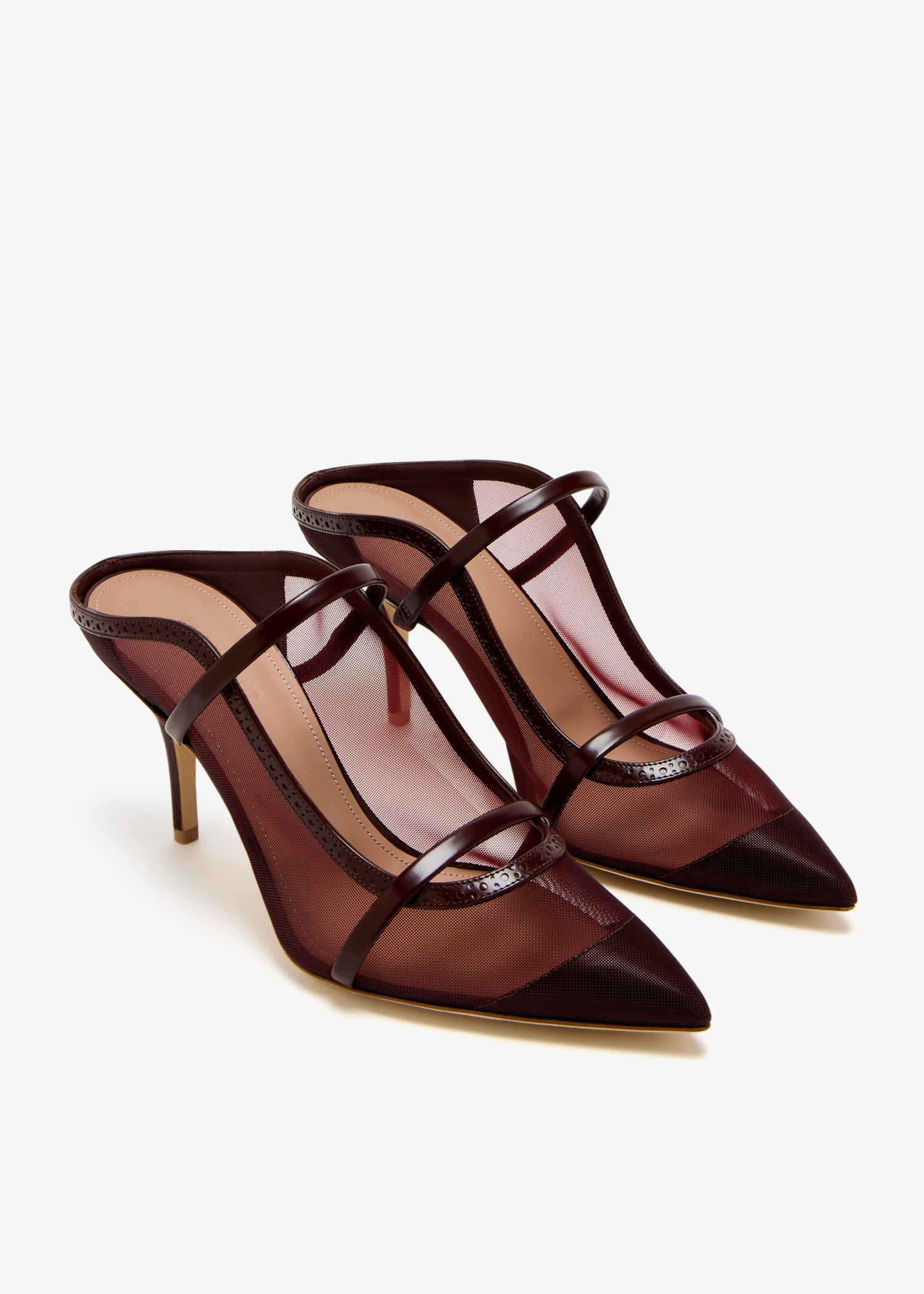 Malone Souliers Maureen 70 mules for Women - Burgundy in UAE