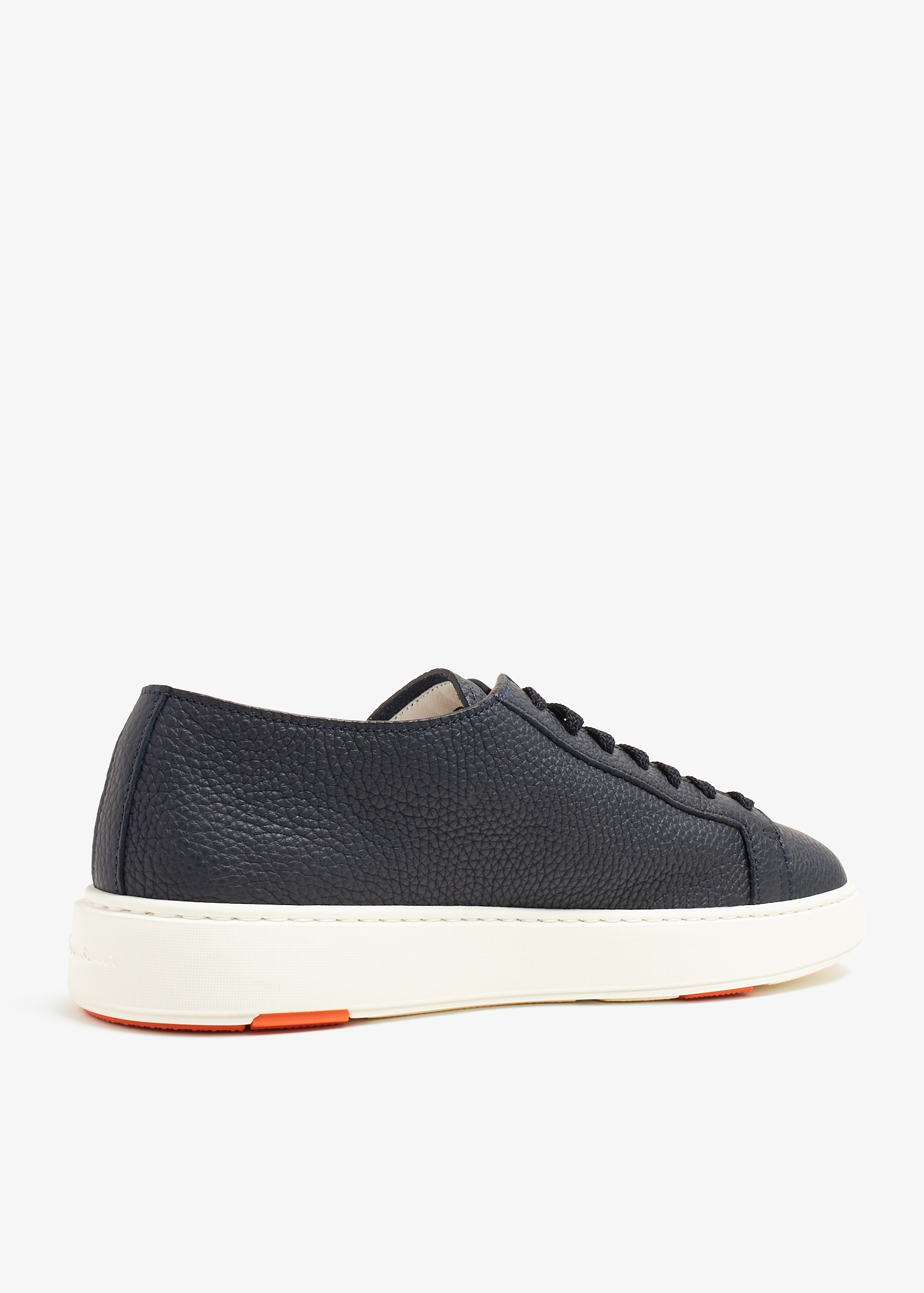 Santoni Tumbled leather sneakers for Men - Navy in UAE