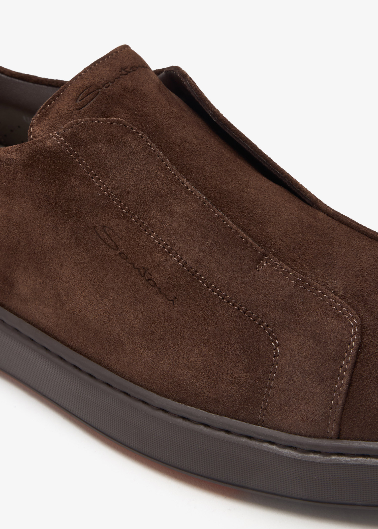 スニーカー SANTONI FW25 Suede slip-on trainer (MBCD21995SMOTSEY T50) Santoni Suede slip-on sneakers for Men - Brown in UAE