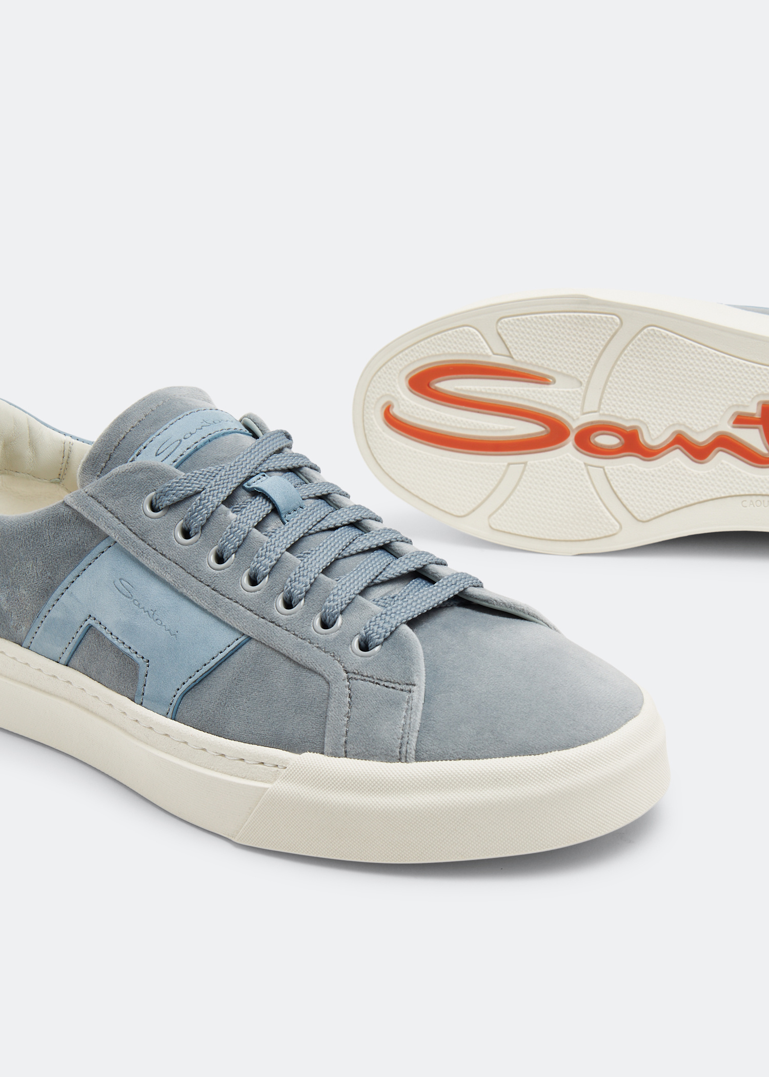 Santoni Double Buckle sneakers for Men - Grey in UAE | Level