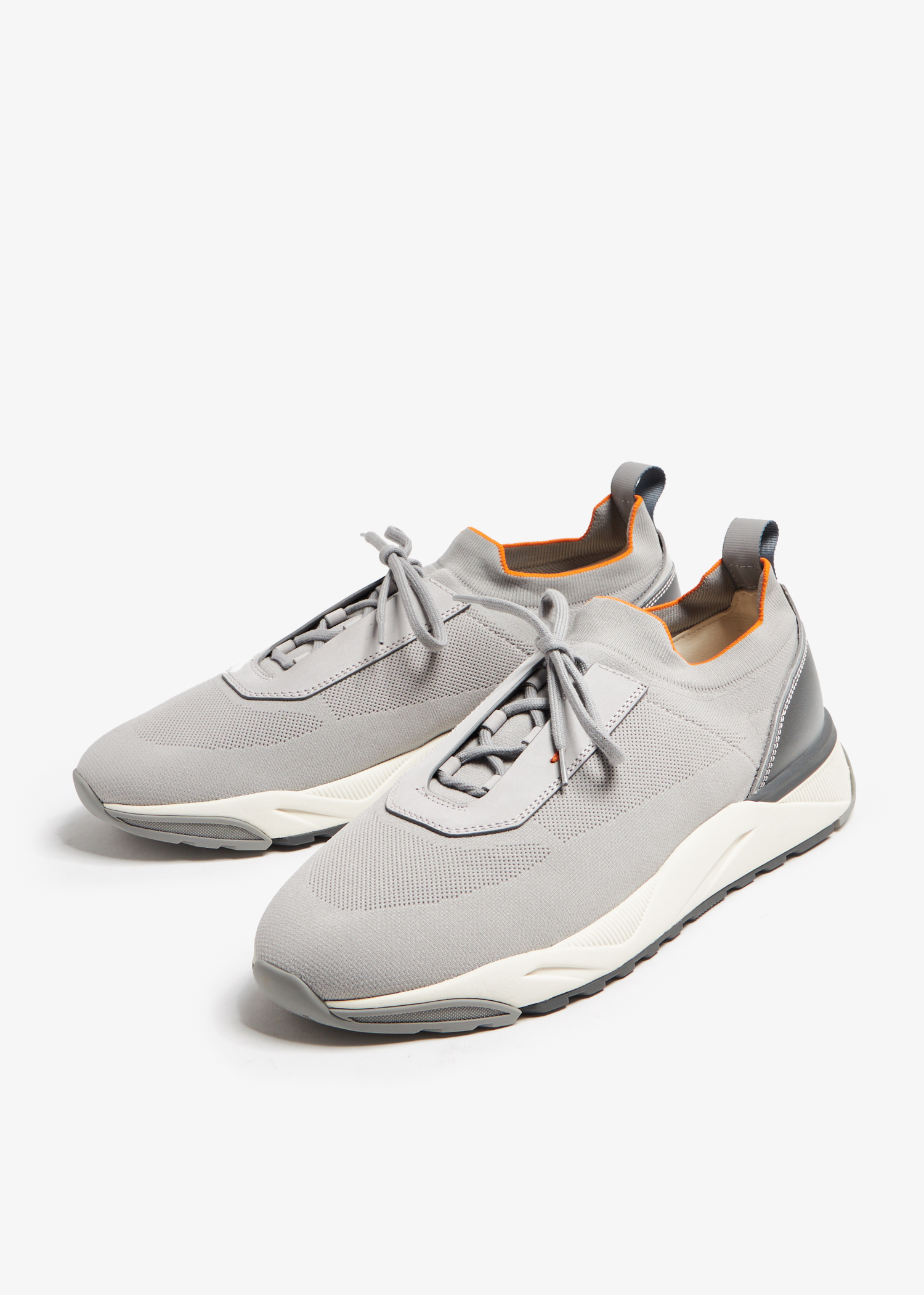 Santoni Stretch knit sneakers for Men - Grey in UAE | Level