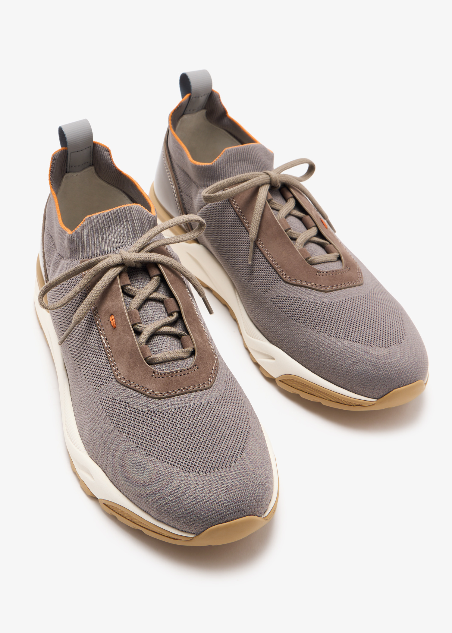 Santoni Flin sneakers for Men - Taupe in UAE | Level Shoes