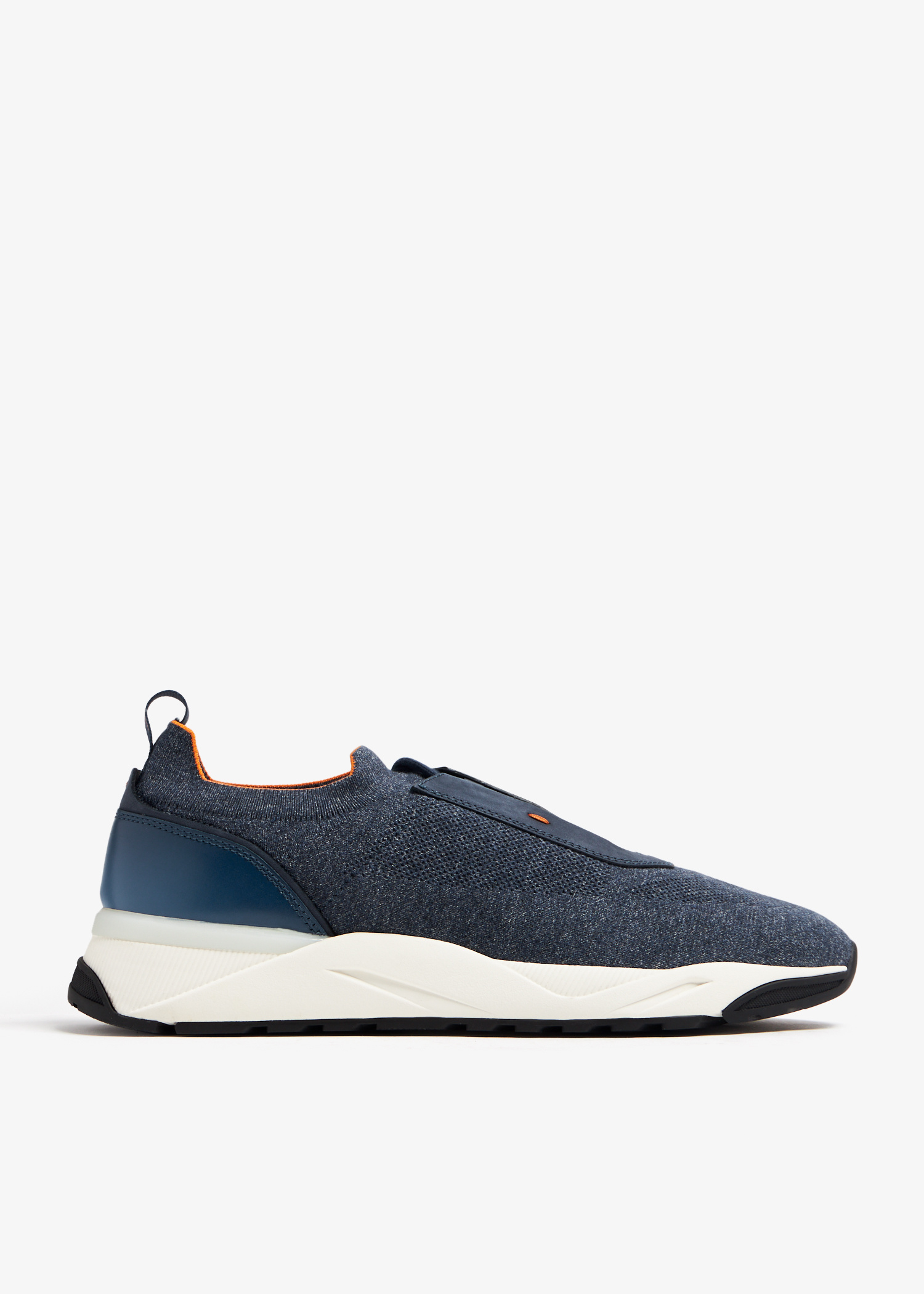 Santoni Stretch knit sneakers for Men - Blue in UAE | Level