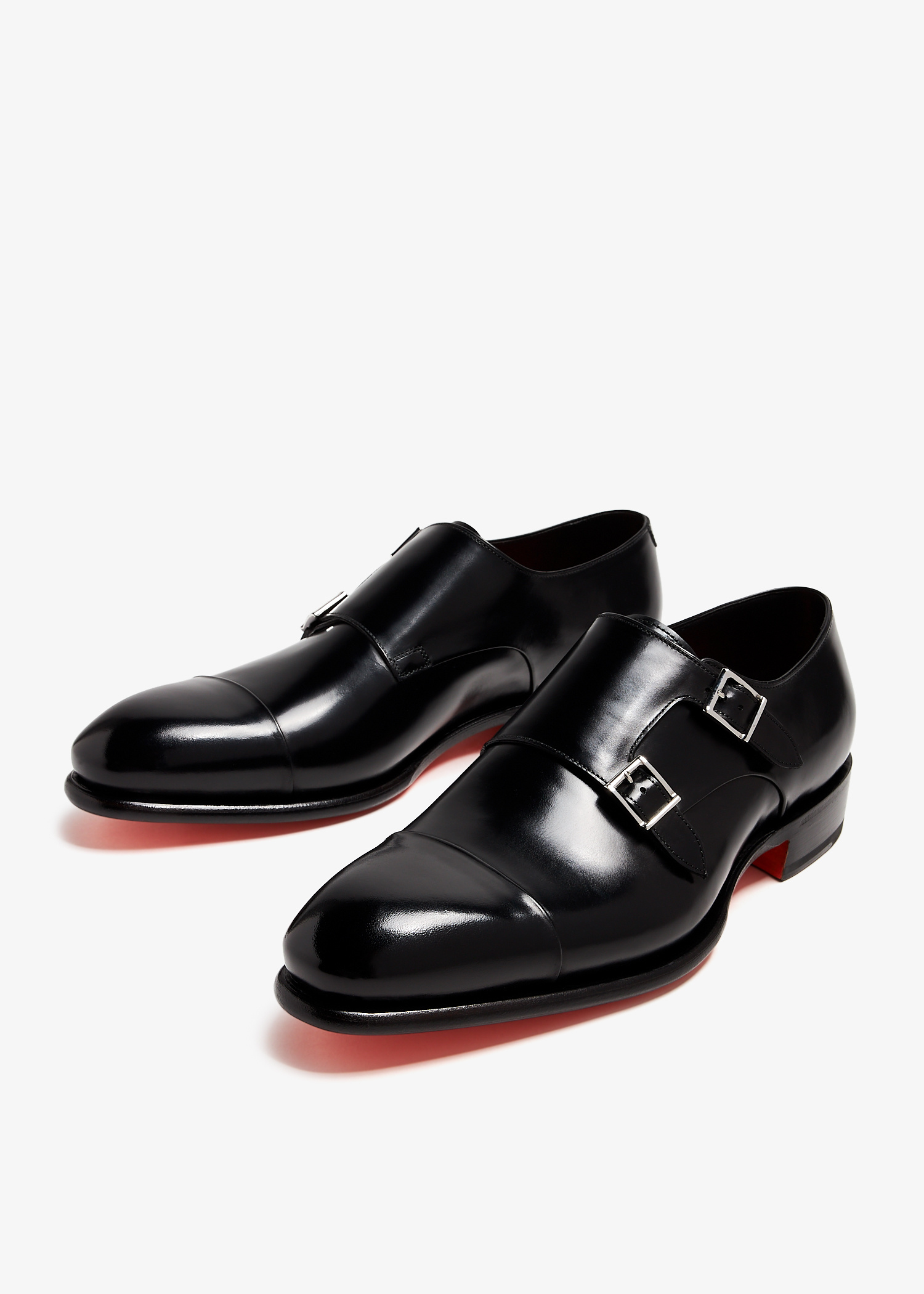 Santoni Ira monk strap shoes for Men - Black in USA | Level 