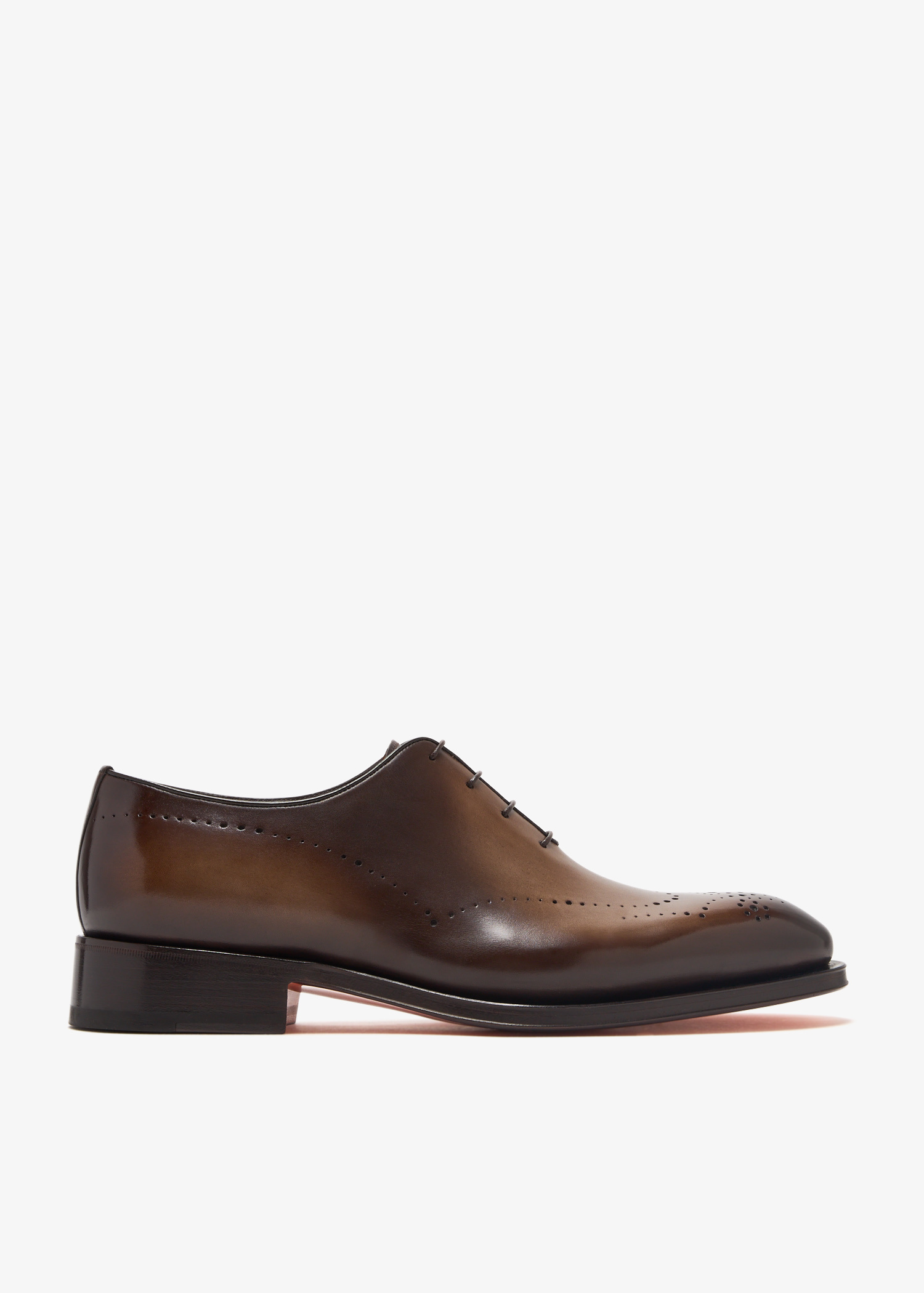 靴 Santoni / leather plane toe shoes Santoni Men's Atlantis Lace Up Plain Toe Dress Shoes