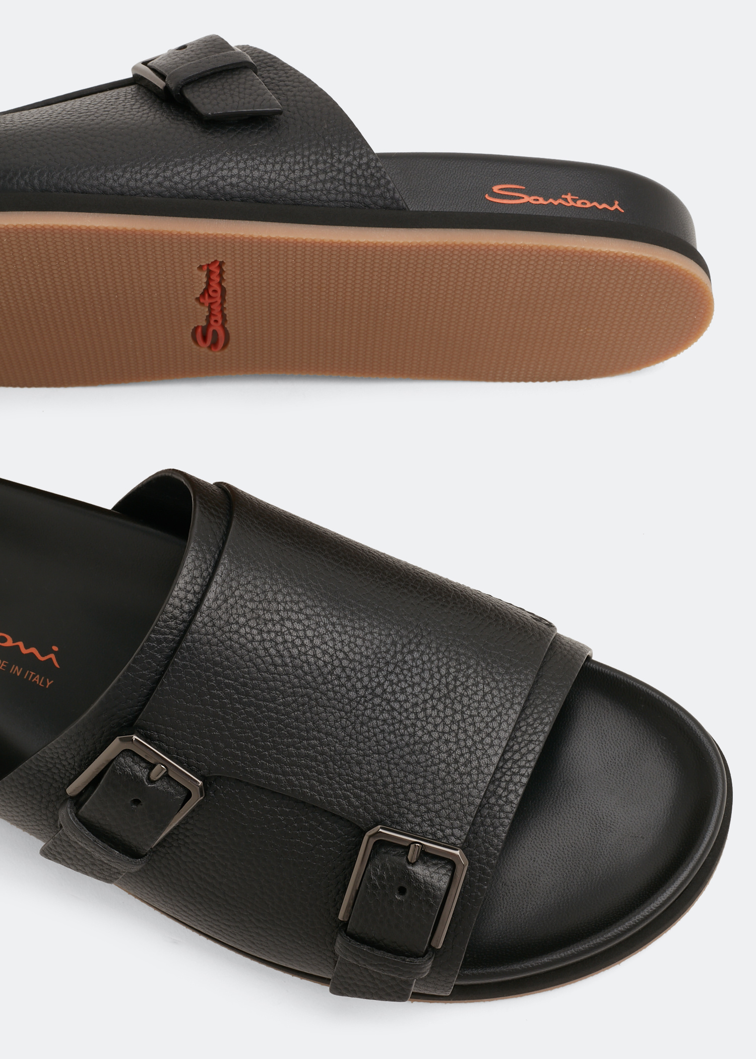 Santoni Doctor sandals for Men - Black in UAE | Level Shoes