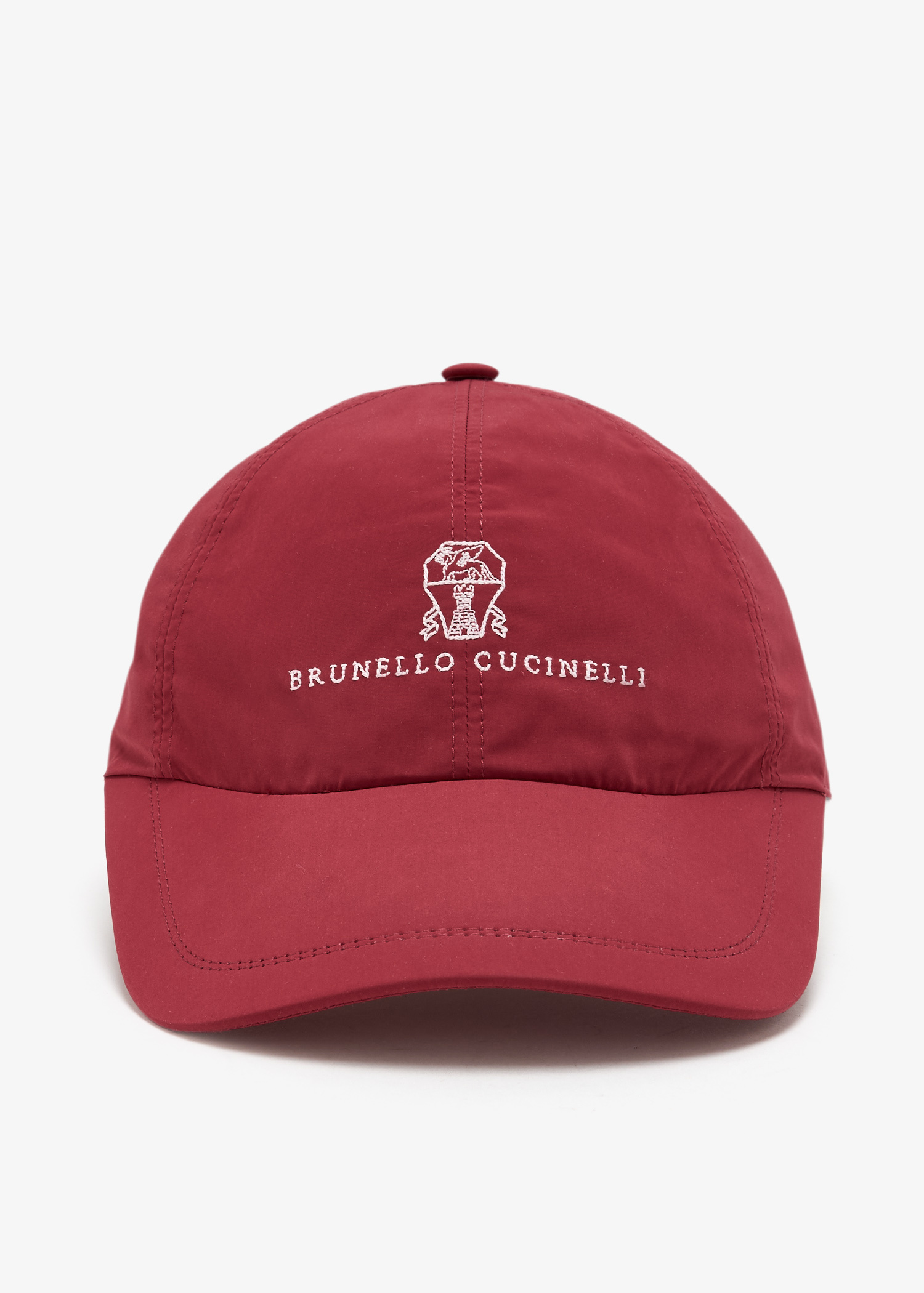 キャップ Brunello Cucinelli Cappello Baseball In Pelle Scamosciata Brunello Cucinelli Logo baseball cap for Men - Red in USA