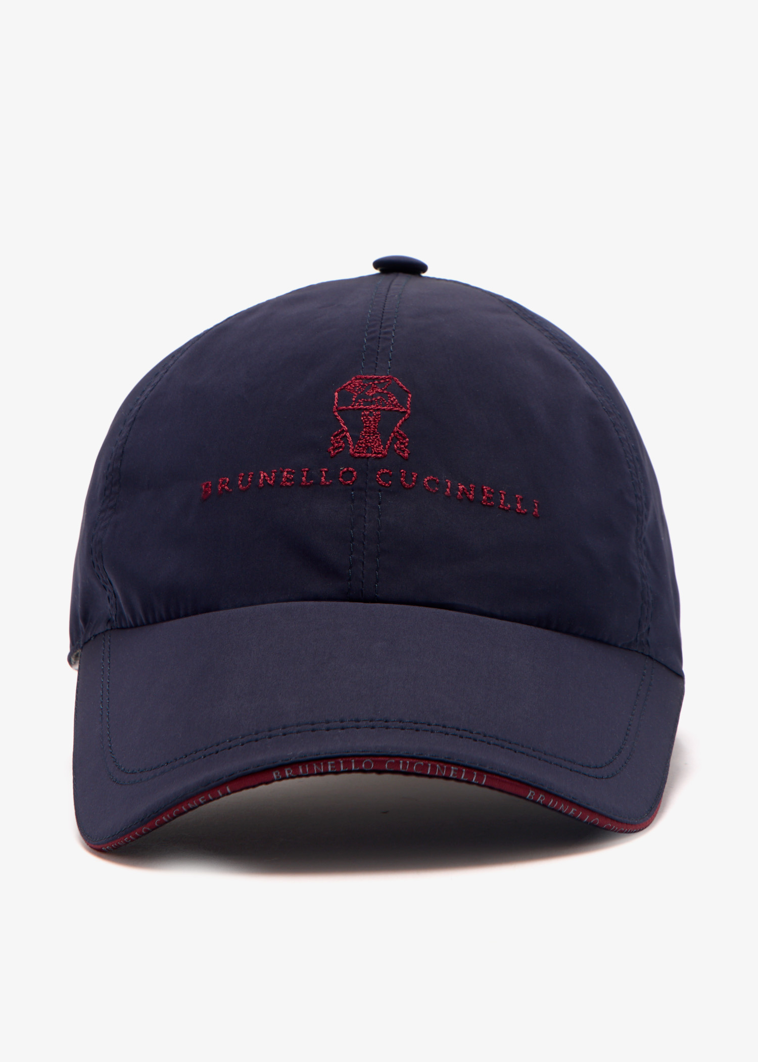 キャップ Brunello Cucinelli Cap Baseball cap with embroidery for Man in Navy Blue | Brunello