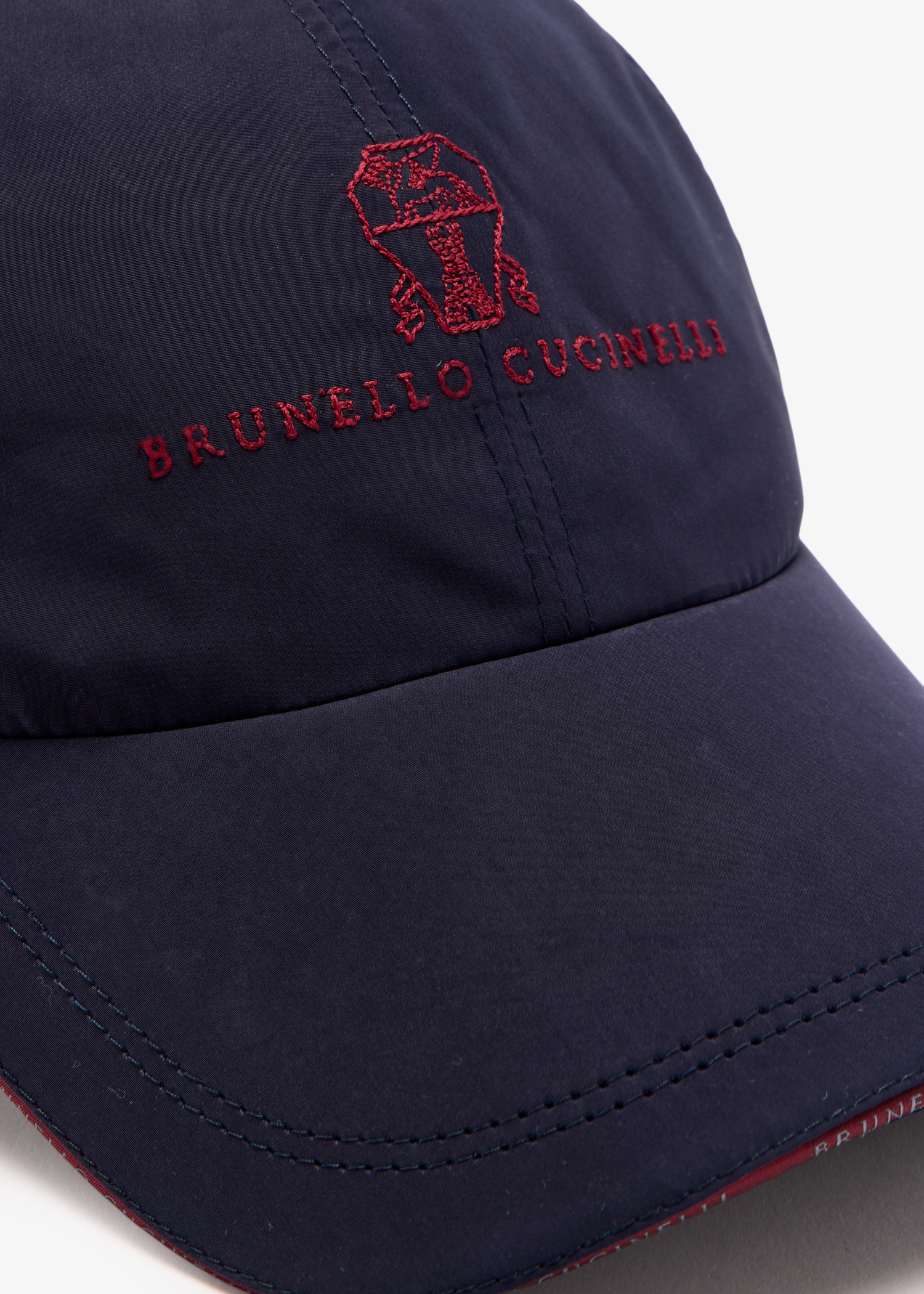 Brunello Cucinelli Gabardine baseball cap for Men - Blue in USA