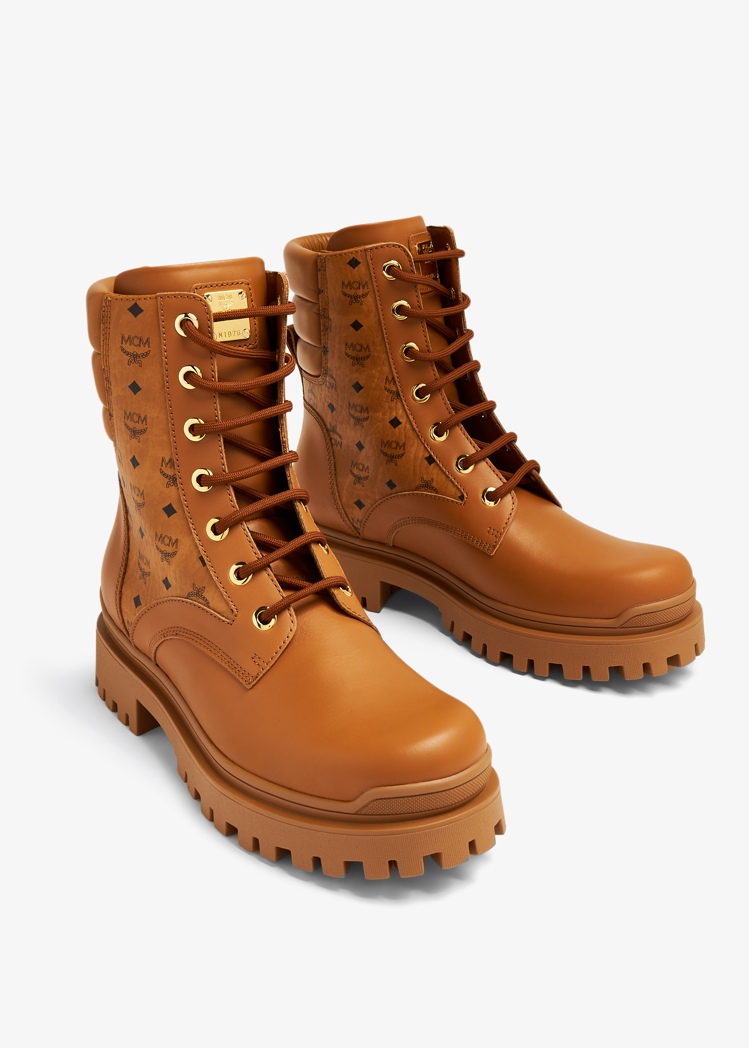 MCM Visetos boots for Men - Brown in Qatar | Level Shoes