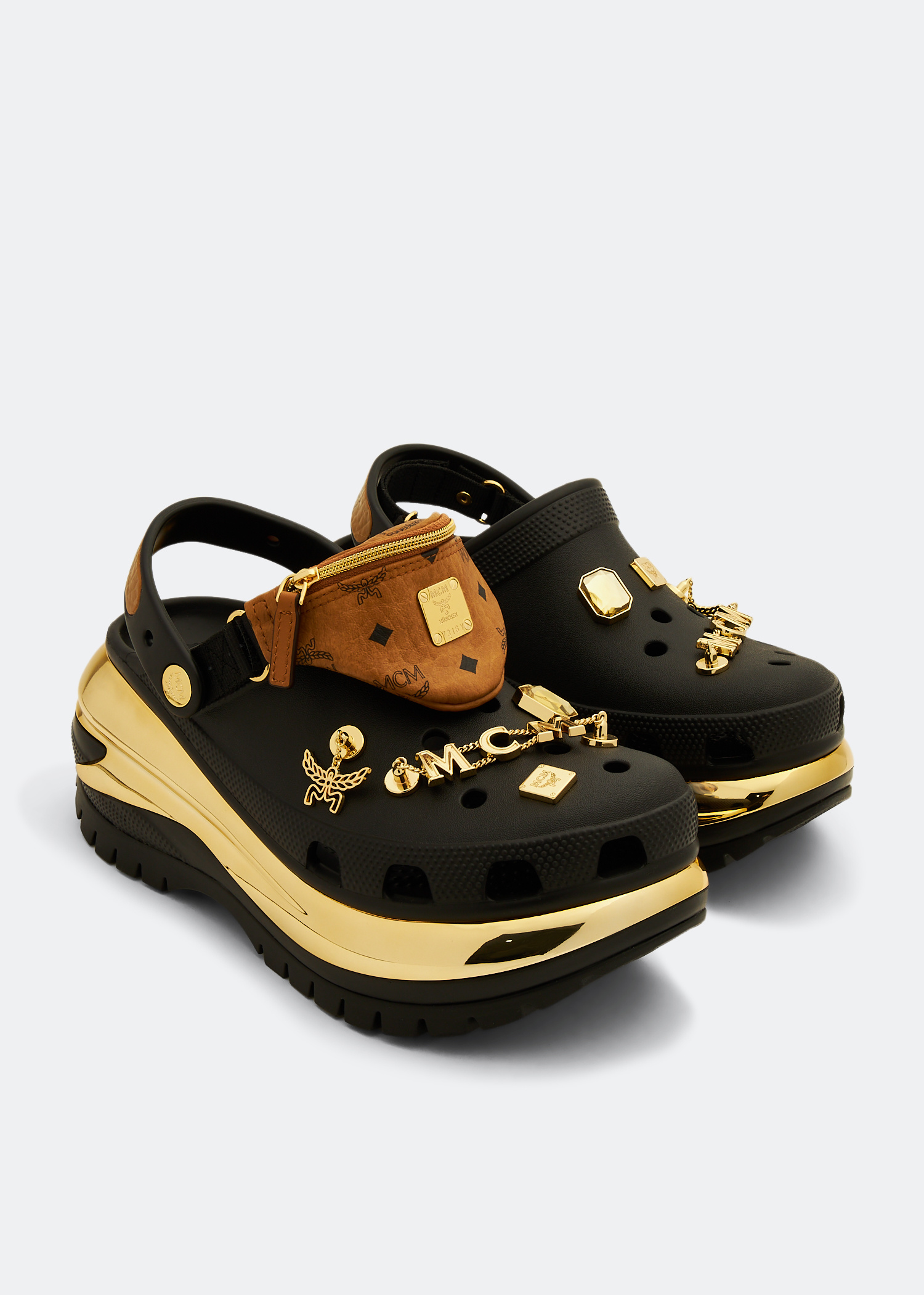 MCM x CROCS Mega Crush clogs for Men - Black in USA | Level Shoes